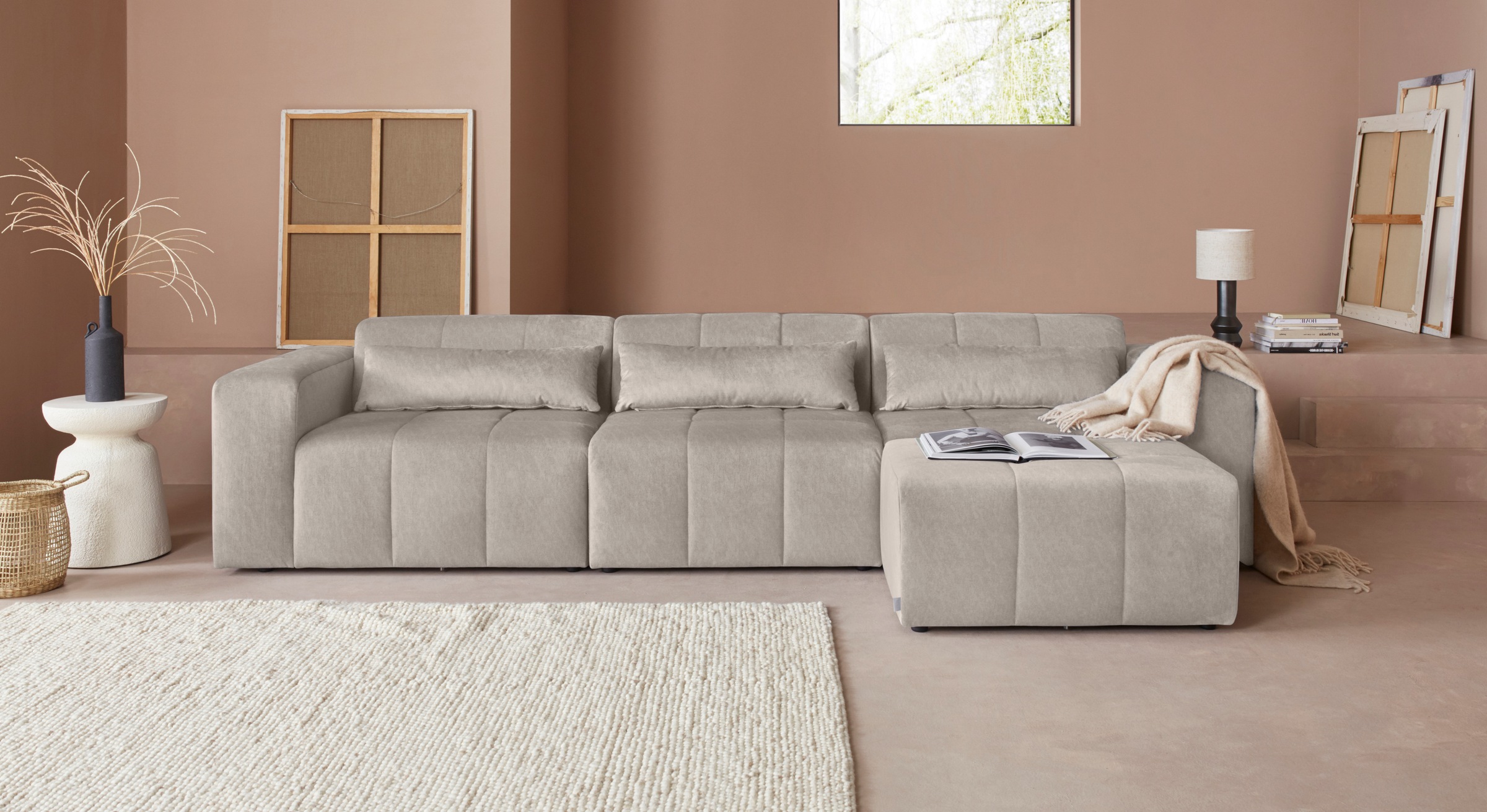 LeGer Home by Lena Gercke Ecksofa »Maileen L-Form«, Modulsofa, bestehend aus 4 Modulen, Farben mixbar