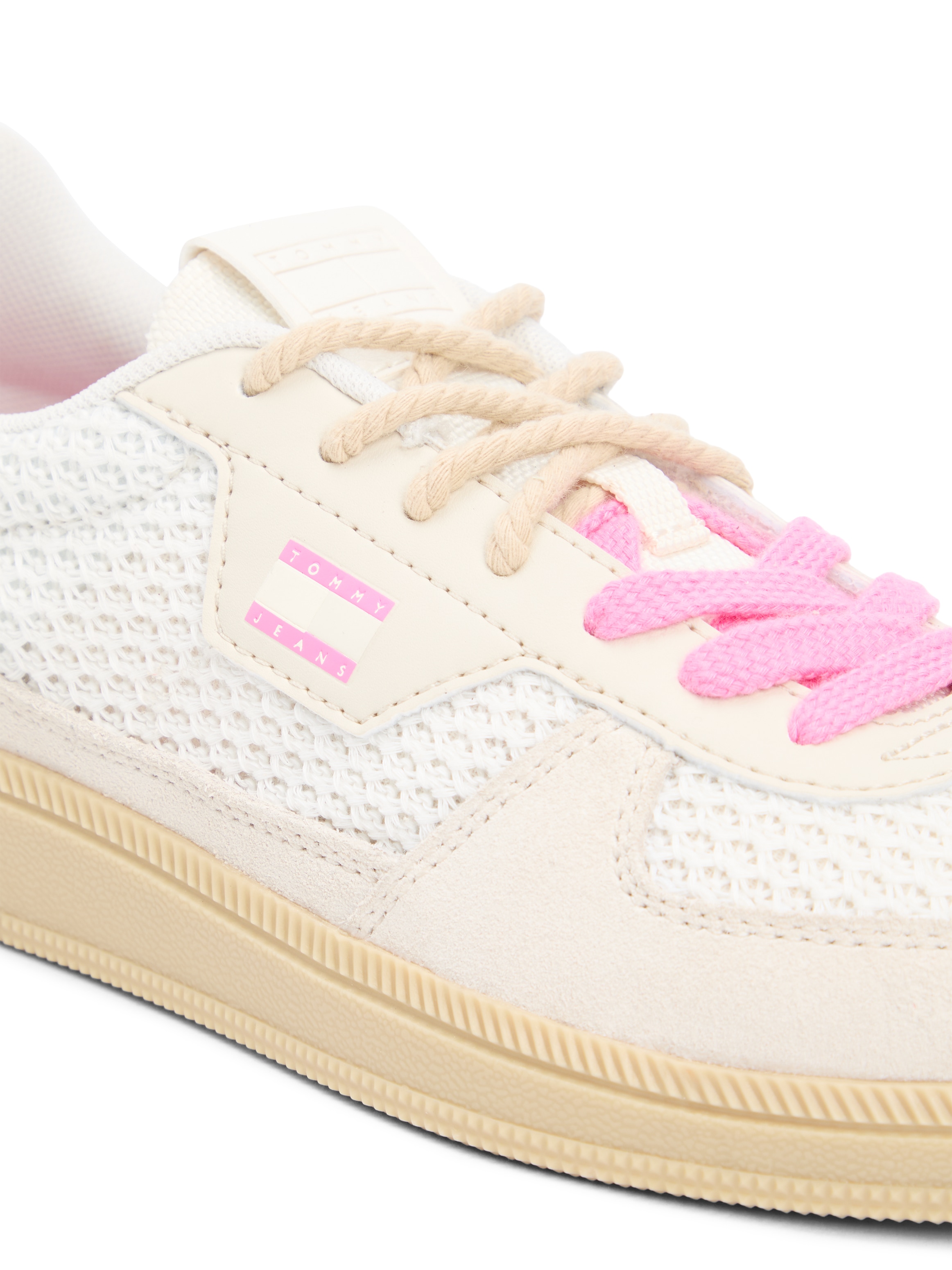 Tommy Jeans Sneaker »THE GREENWICH EDGE KNIT«  Freizeitschuh, Schnürer, Halbschuh mit Kontrastbesatz