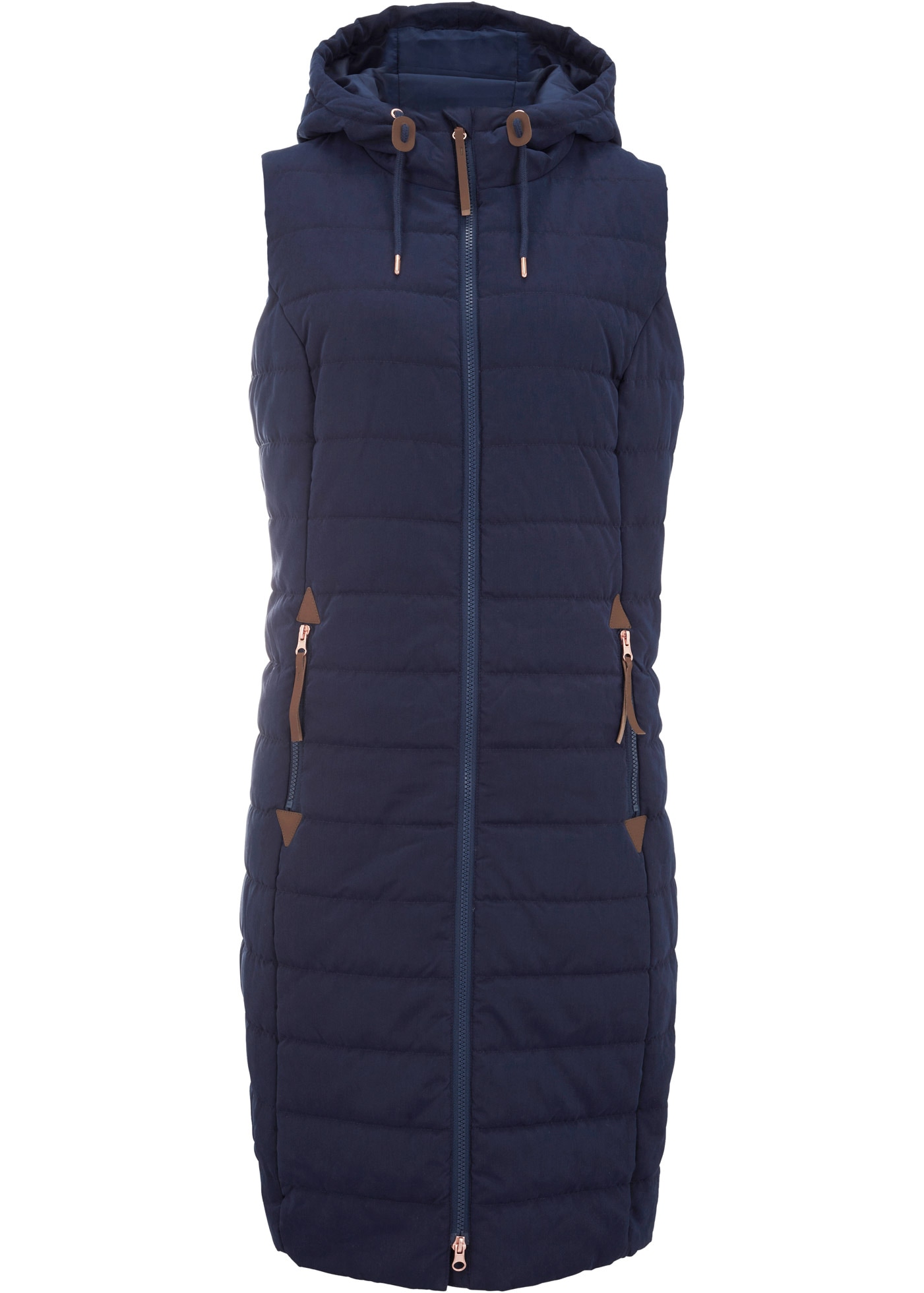 bonprix Steppweste bequeme, gesteppte Long-Weste, mit Loose Fit, knieumspielend
