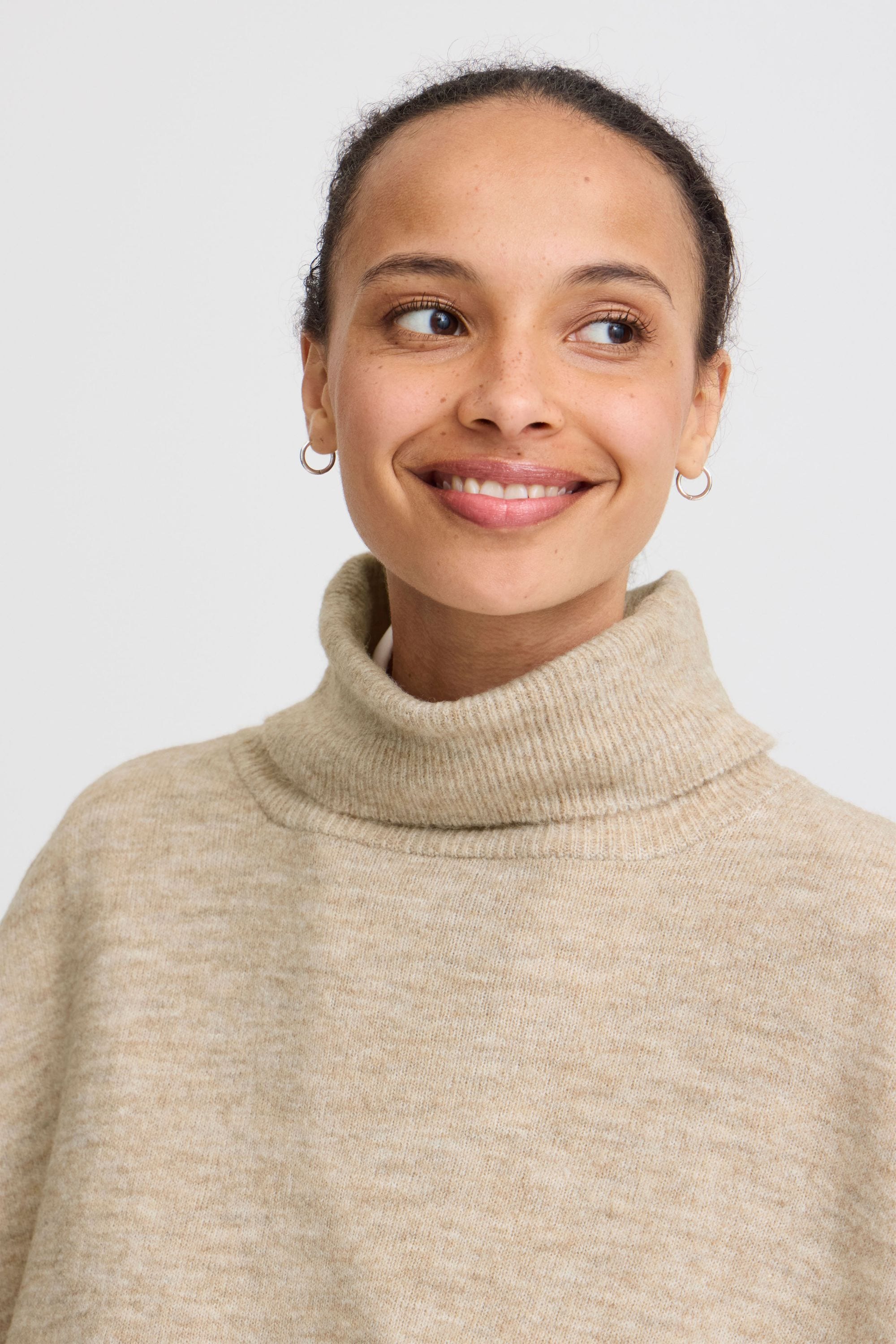 b.young Strickfleece-Pullover »Strickpullover BYVIKSI PONCHO 1 -«