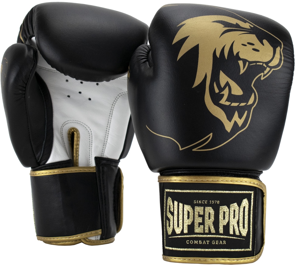 Super Pro Boxhandschuhe »Warrior« in goldfarben, Größe 12 12