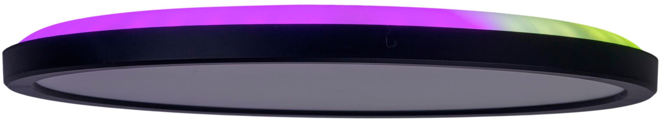 näve Deckenleuchte »LED "CARLO" mit RGB-Backlight D: 42 cm«, Dimmbar mit Memoryfunktion, Farbwechsler und Nachtlichtfunktion