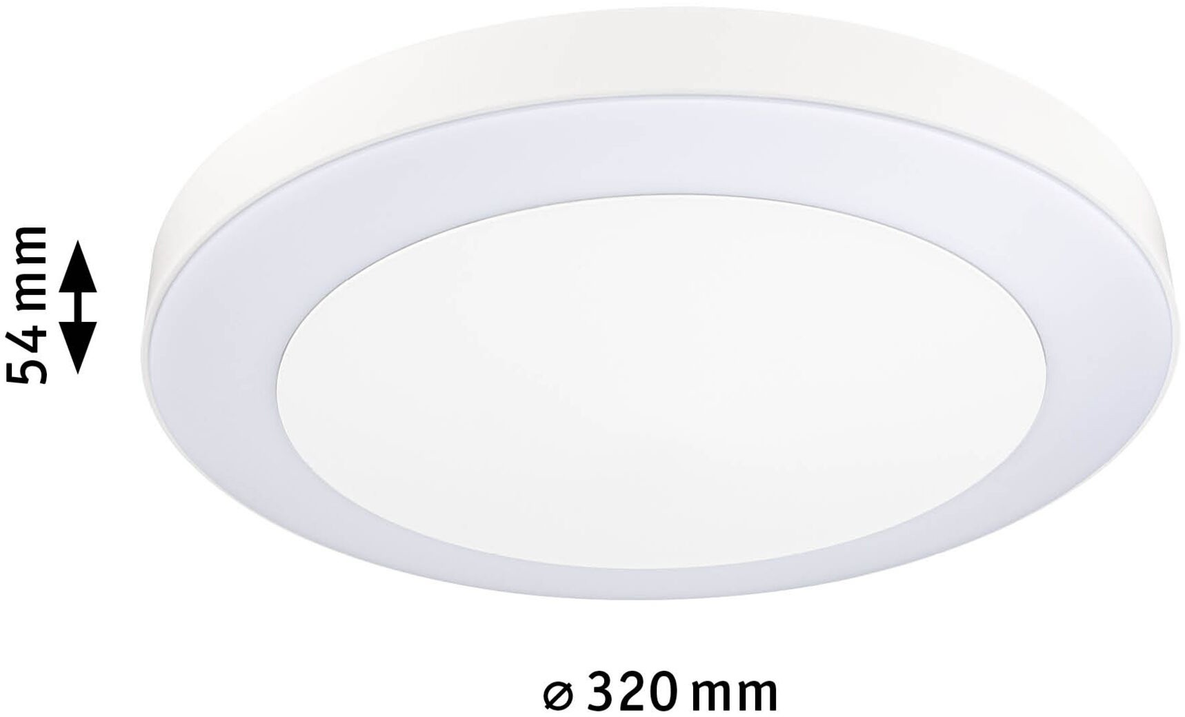Paulmann Deckenleuchte »Circula«, 1 flammig, Deckenlampe, nickel-matt, 22,5 cm, warmweiß, Deckenleuchte, Lampe