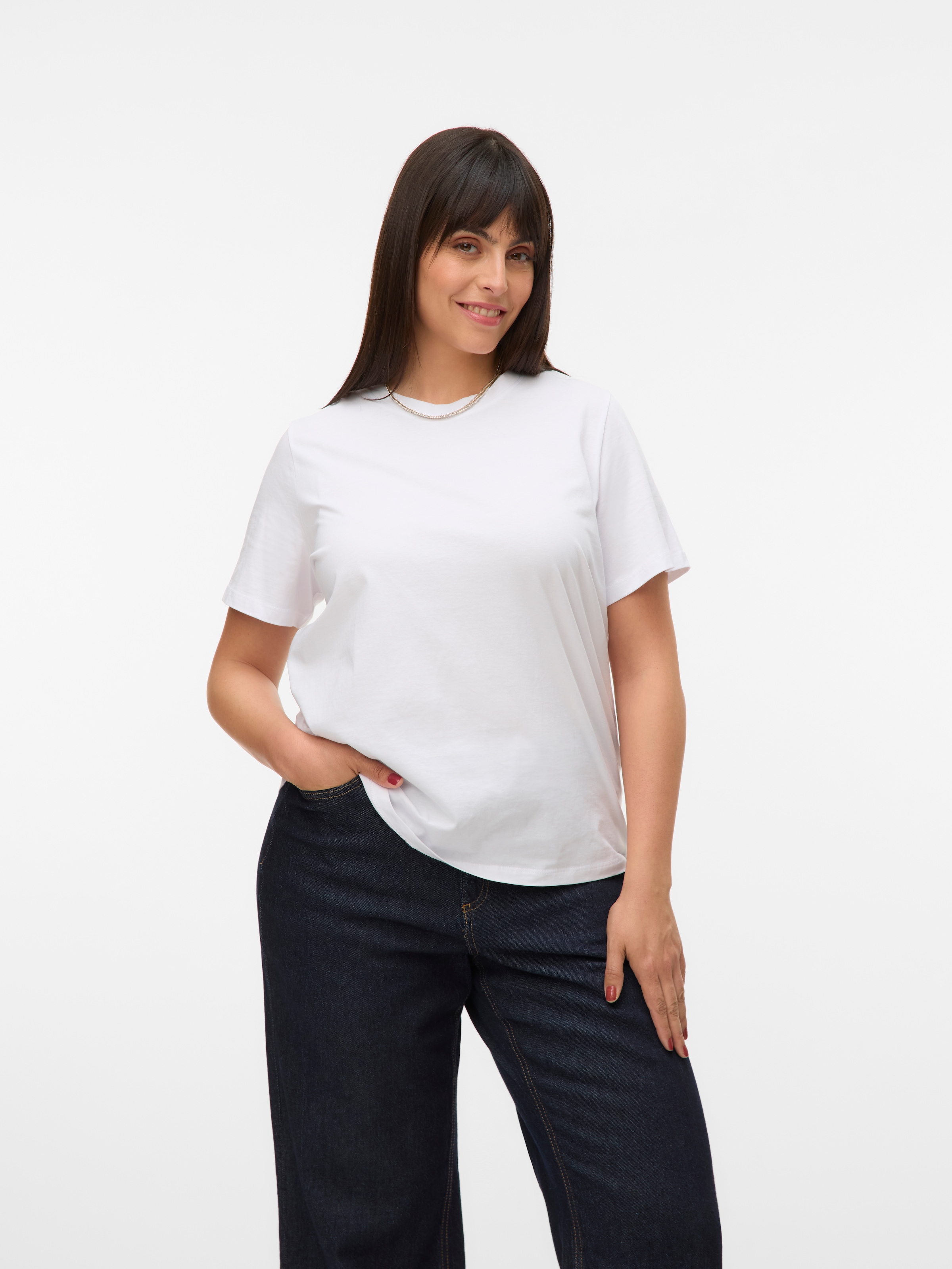 Vero Moda Curve Kurzarmshirt »VMPAULINA SS T-SHIRT GA JRS NOOS CUR«