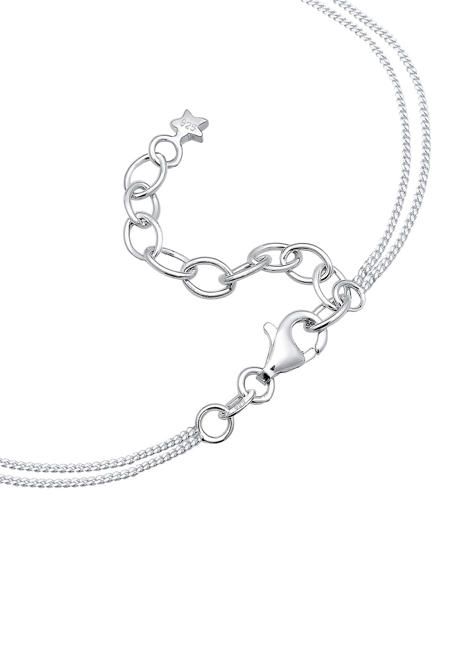 Elli Choker »Halskette Choker Layer Halbmond und Sterne 925er Silber«
