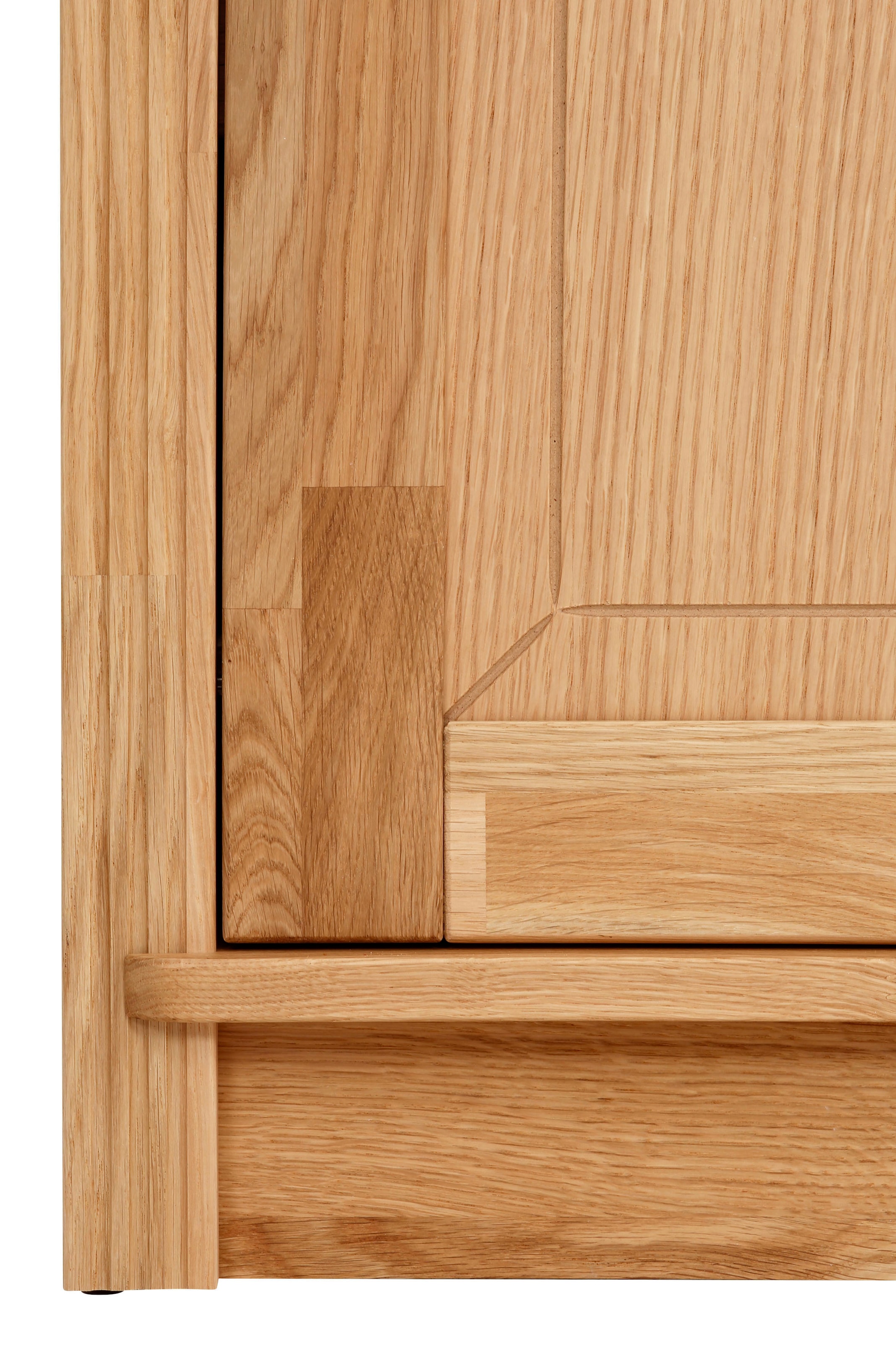 OTTO home Vitrine »Soeren Bücherregal mit Eiche-Elementen B/T/H: 80/29/220 cm« mit Glas-/Holztüren