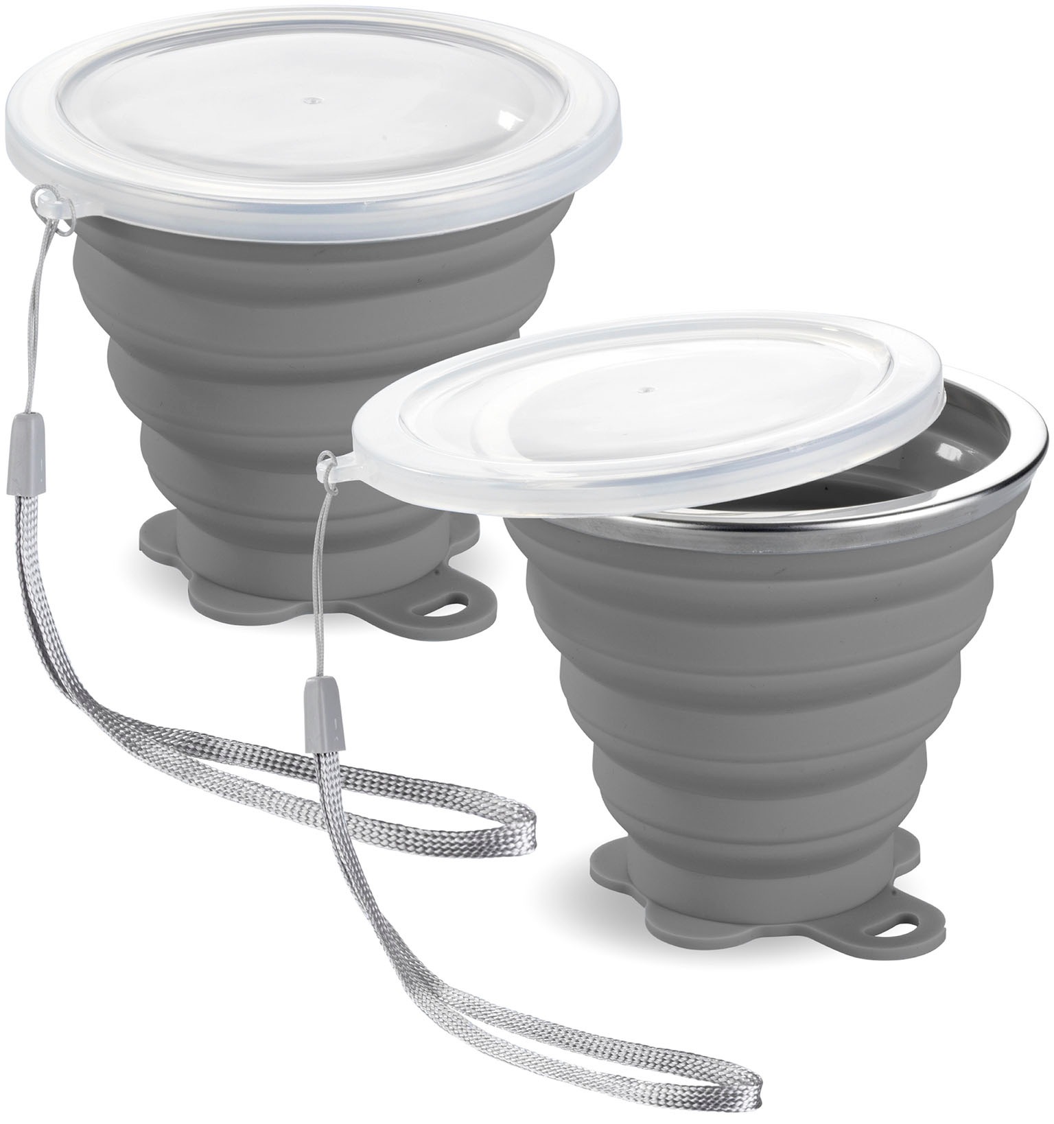 Maximex Becher »To-Go«, (Set, 2 tlg.), faltbar, je 250 ml, 2-teilig