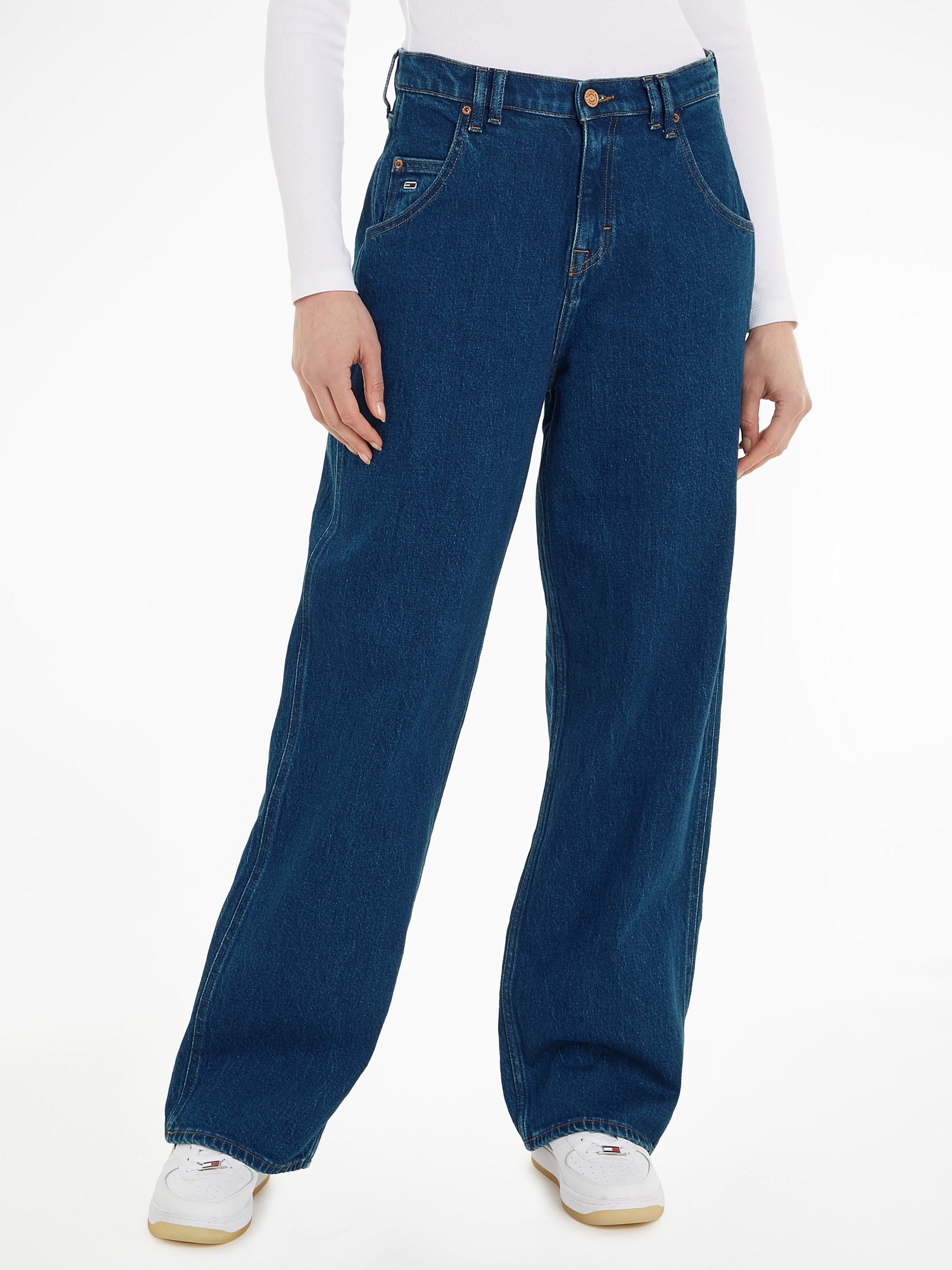 Weite Jeans »DAISY JEAN LW BGY BH6110«, mit Logostickerei