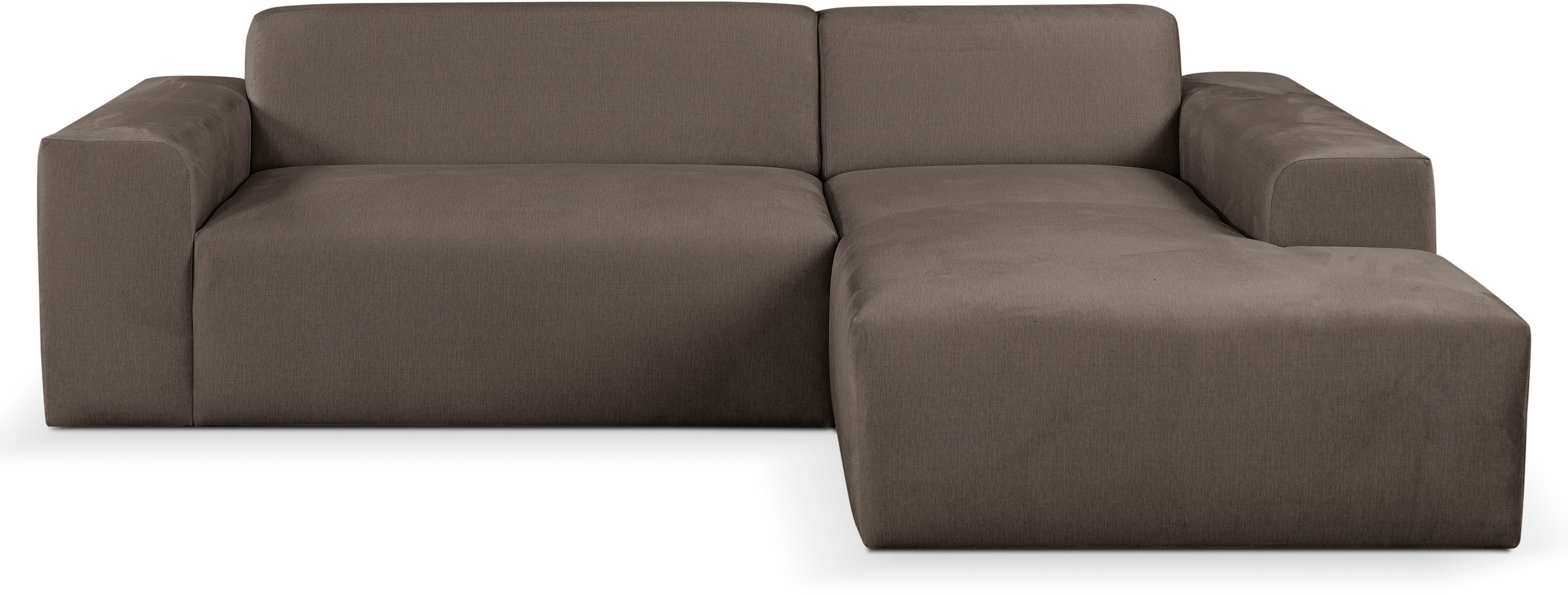 WERK2 Ecksofa »Zeus-L modern und zeitlos, Breite 253cm, bequemes Sofa«, Curvy Trend Ecksofa mit urbaner Optik