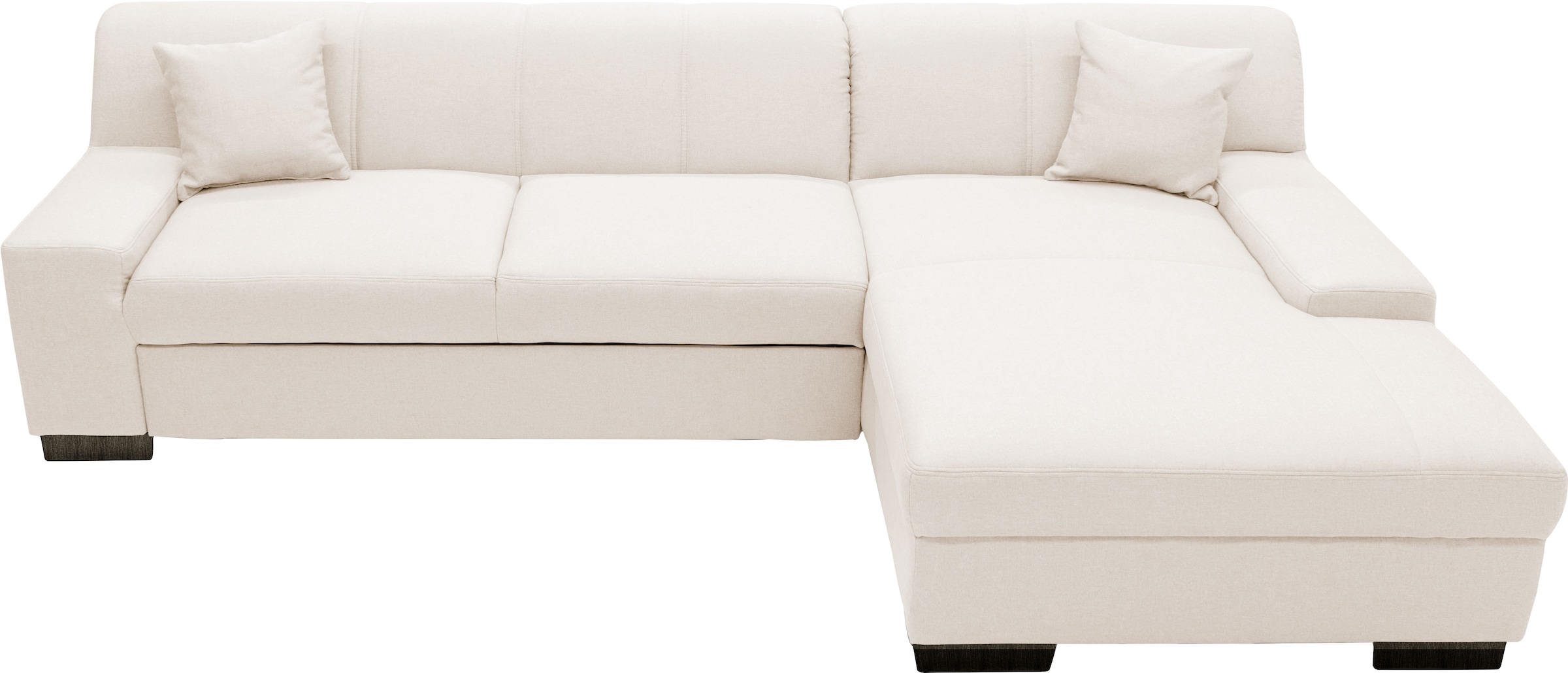 OTTO home Ecksofa »Faxe 268 x 153 cm, auch mit Schlaffunktion« L-Form, aus pflegeleichtem, weichem Luxus-Microfaser Bezug