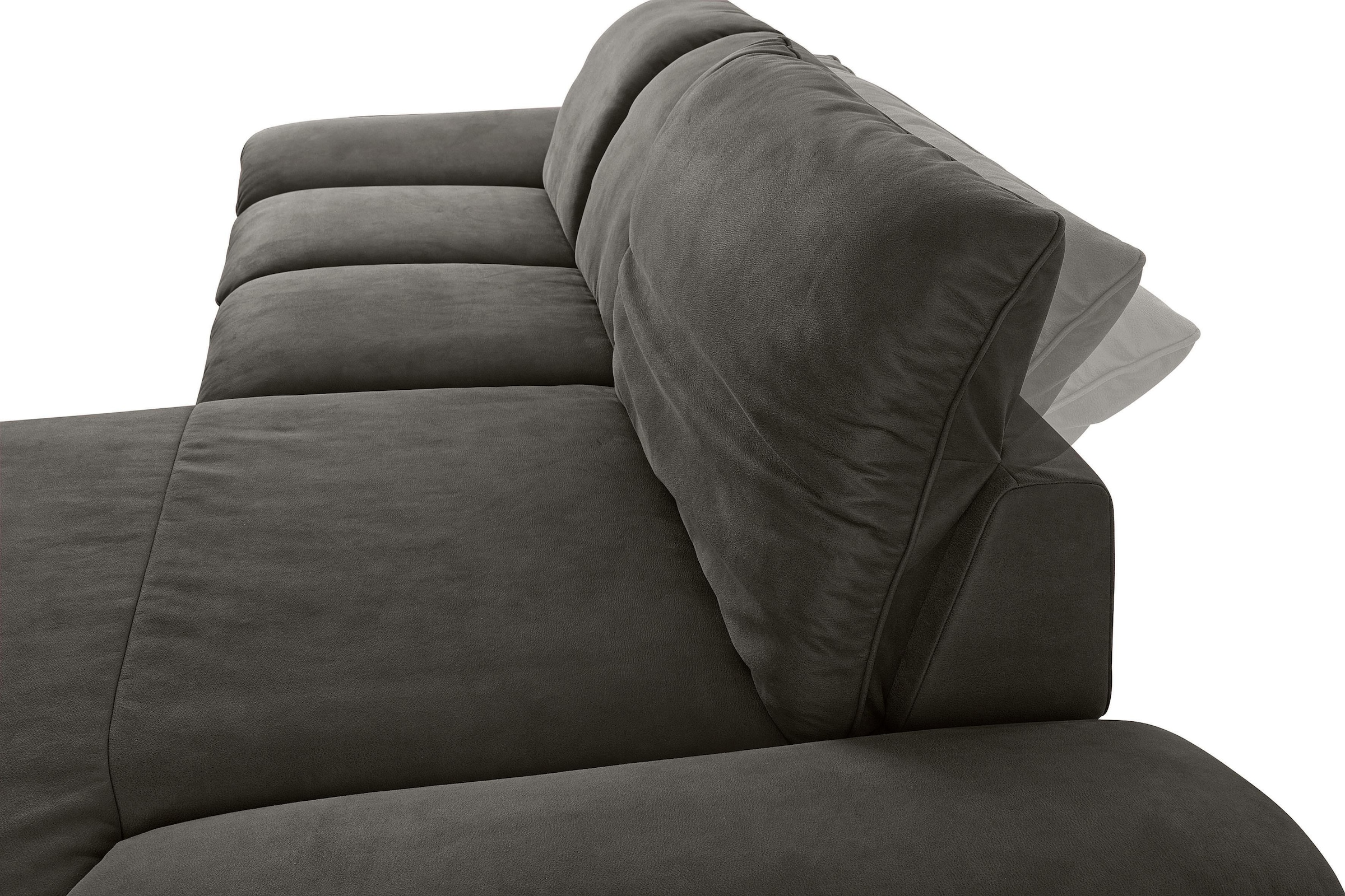 W.SCHILLIG Ecksofa »enjoy&MORE, Designsofa, elegant und bequem, L-Form«, mit Sitztiefenverstellung, Füße Chrom glänzend, Breite 310 cm