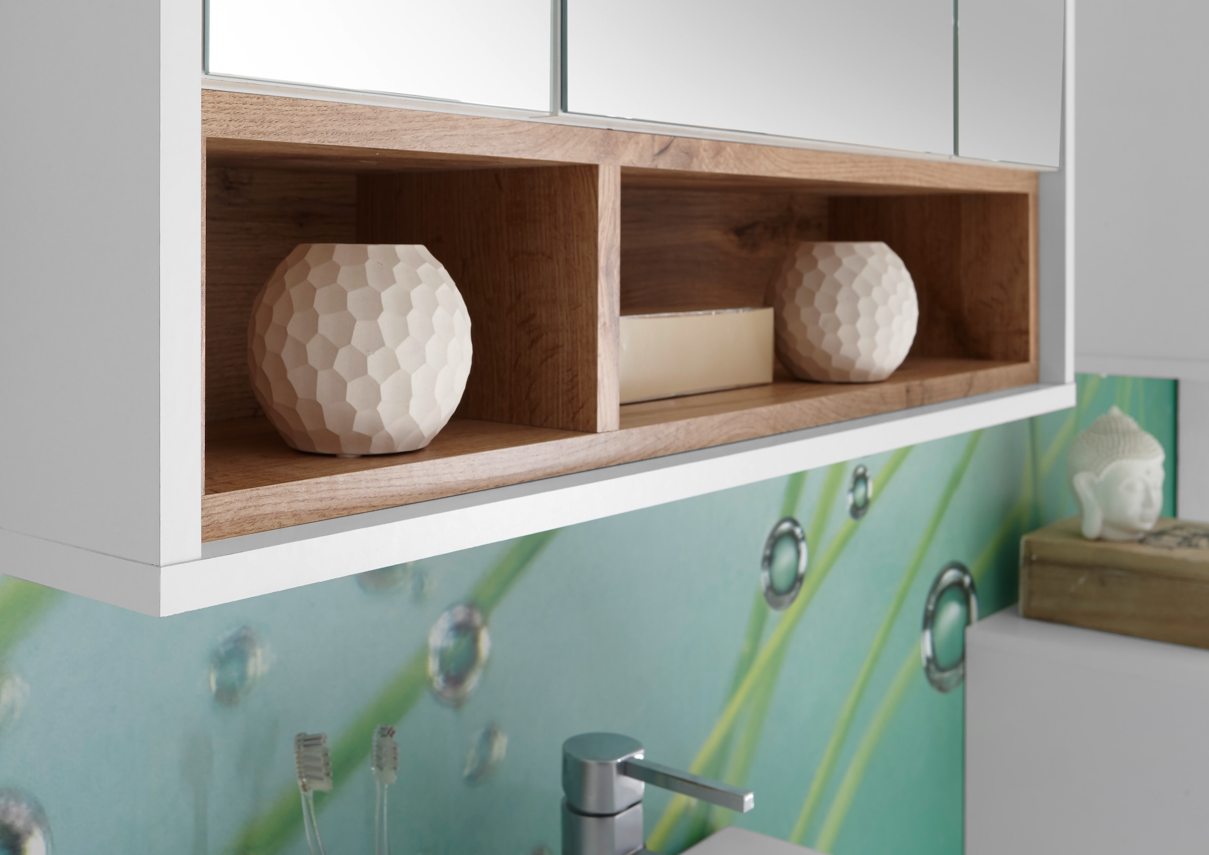BASIC by Balculina Badmöbel-Set »Mila, Badezimmerset BxHxT 118x191x40 cm«, (3 St.), Breite 118 cm,Badezimmerset 3-tlg, FSC-Mix 70%