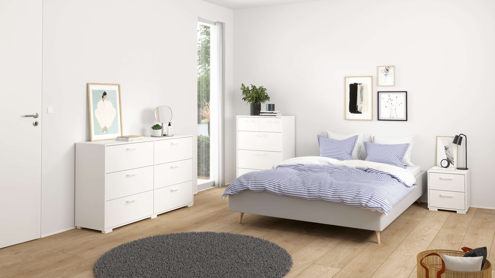 Home affaire Nachtkommode »Sofia« minimalistisches, modernes Design, Breite 70,2 cm