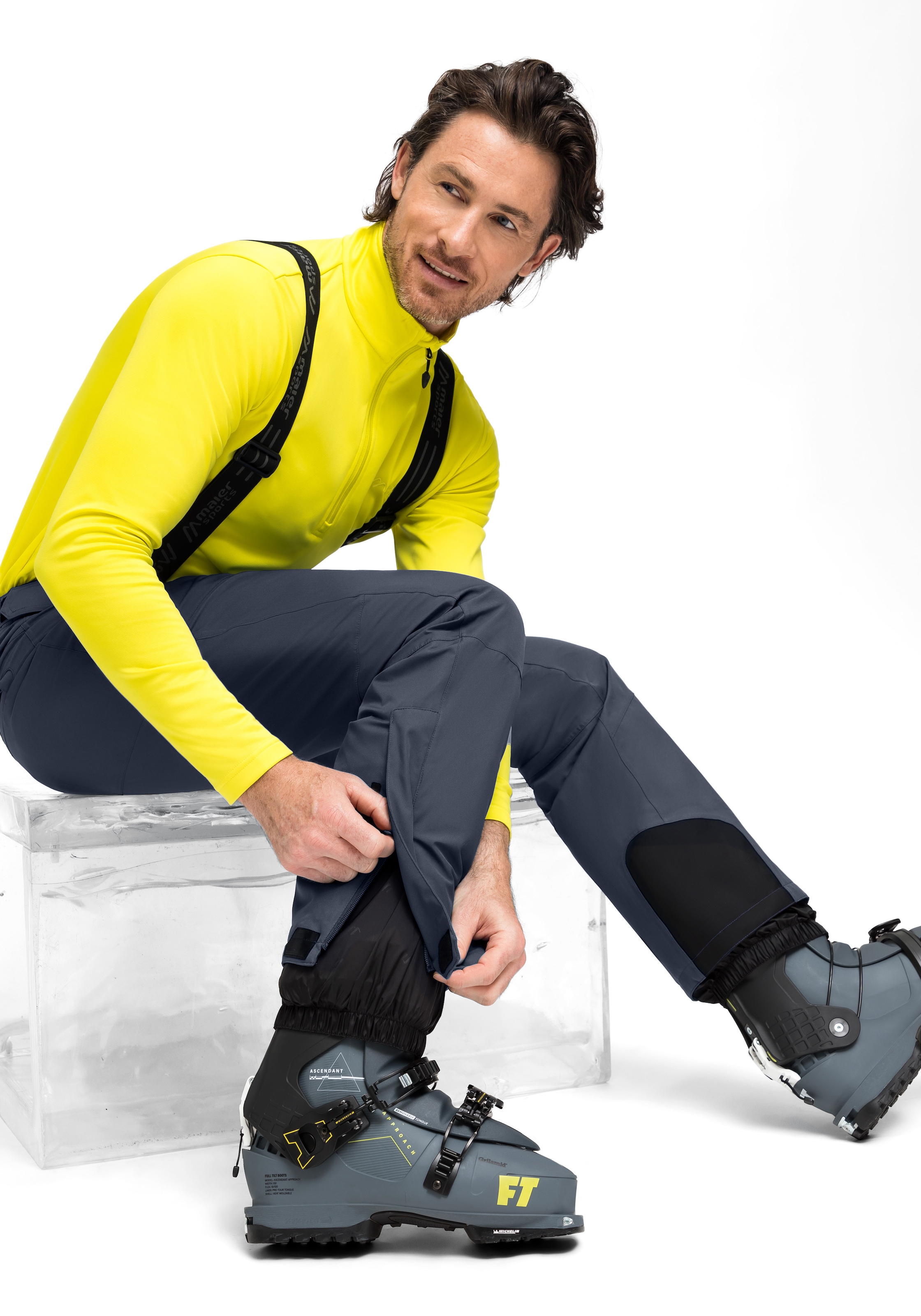 Maier Sports Skihose »Anton 2«, Herren Schneehose mit Hosenträgern, wind/wasserdicht, Regular Fit