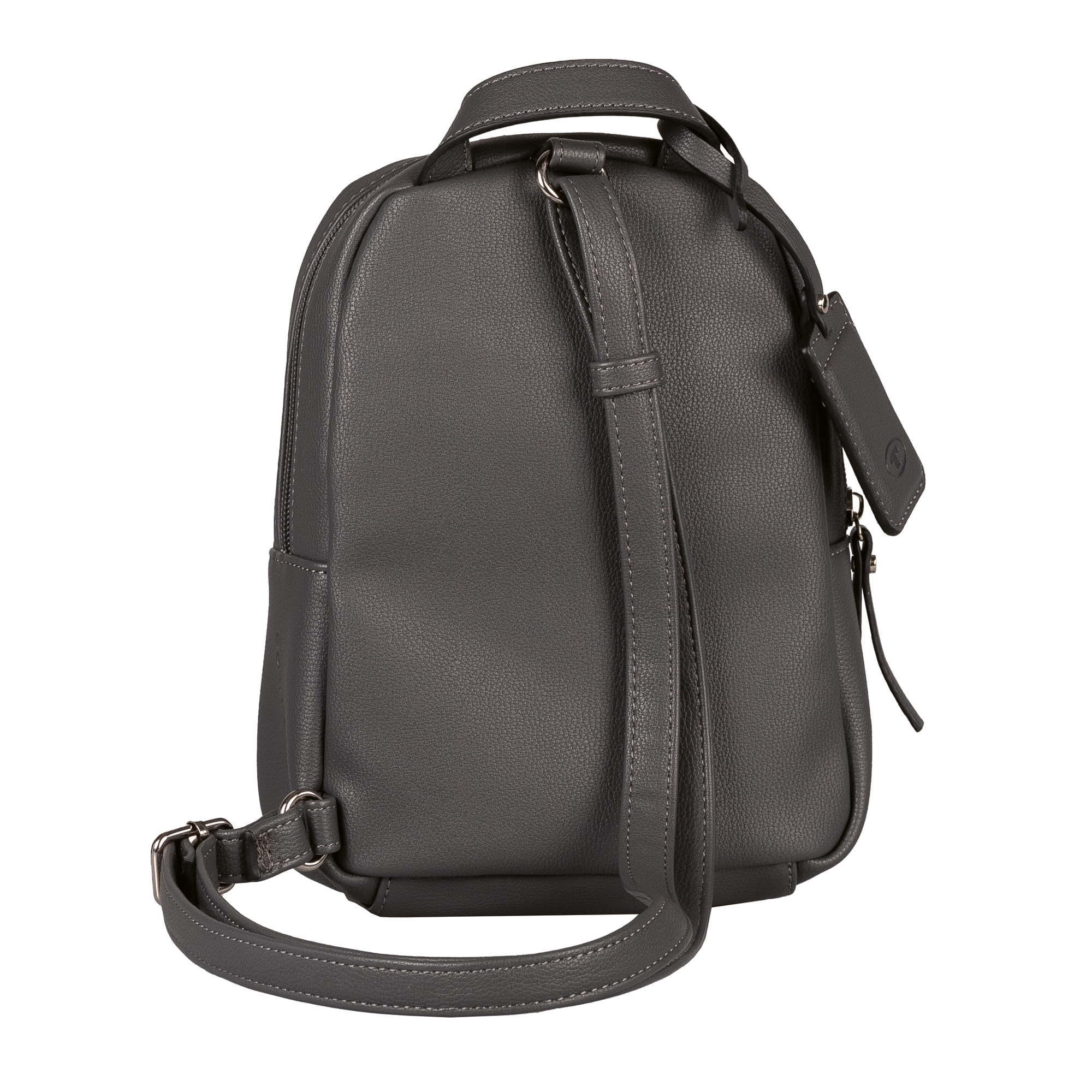 TOM TAILOR Cityrucksack »Adela«, aus Lederimtat in modernen Linienführung und abgesetzter Kantenfarbe
