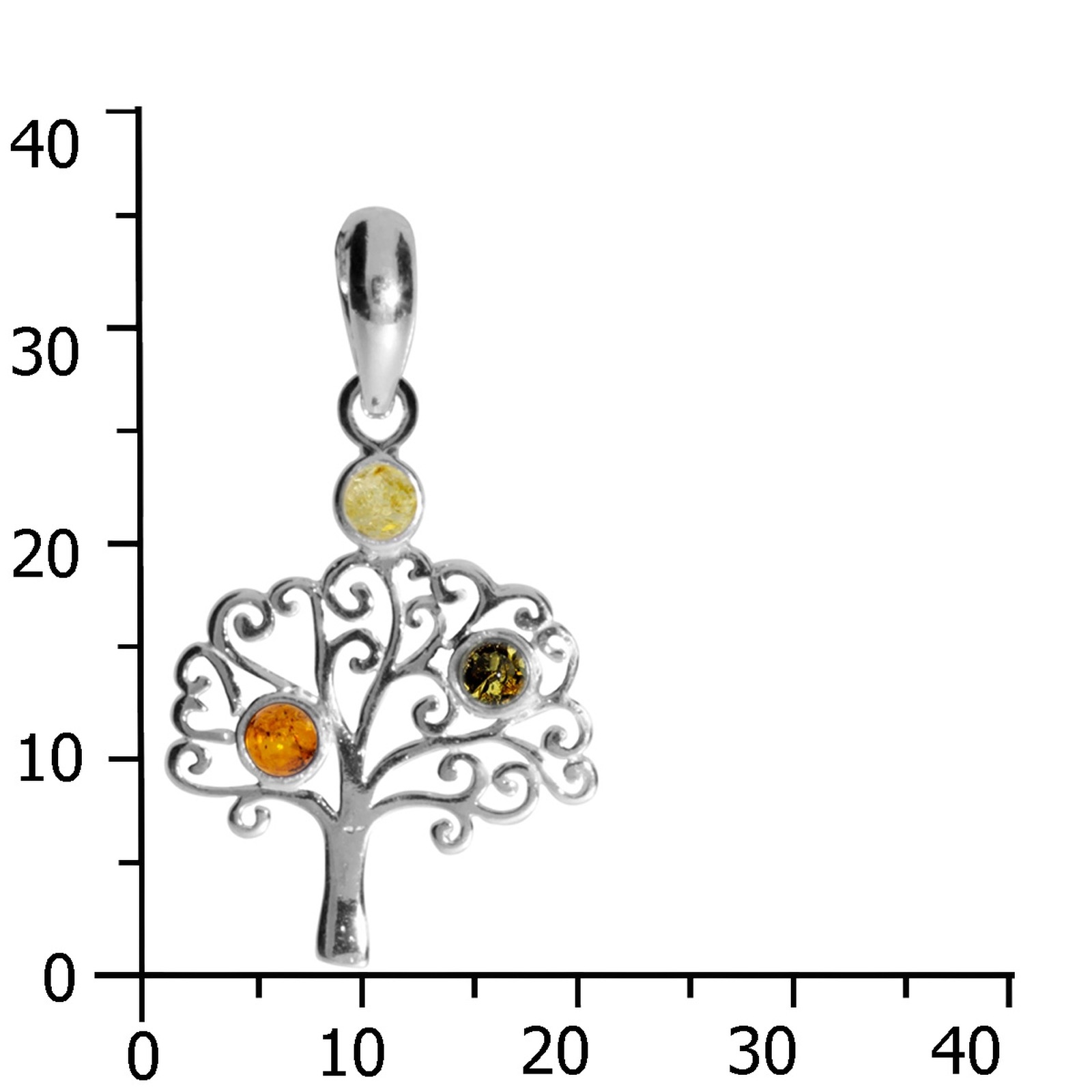 OSTSEE-SCHMUCK Kettenanhänger »- Lebensbaum - Silber 925/000 - Bernstein«