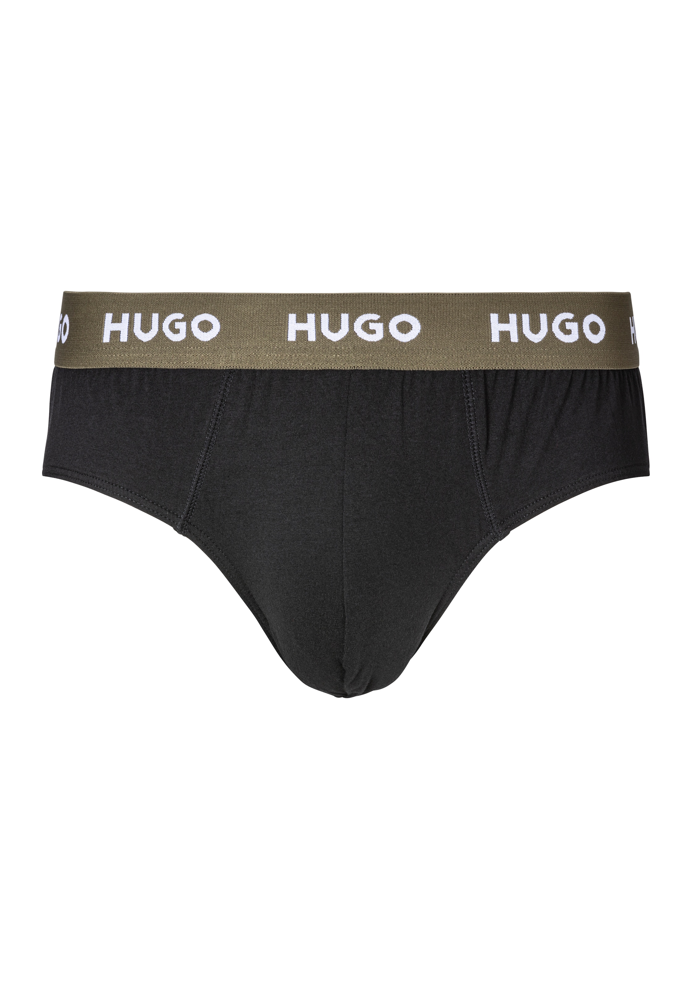 HUGO Underwear Hüftslip »HIPBRIEF TRIPLETPACK«, mit kontrastfarbenem Logobund