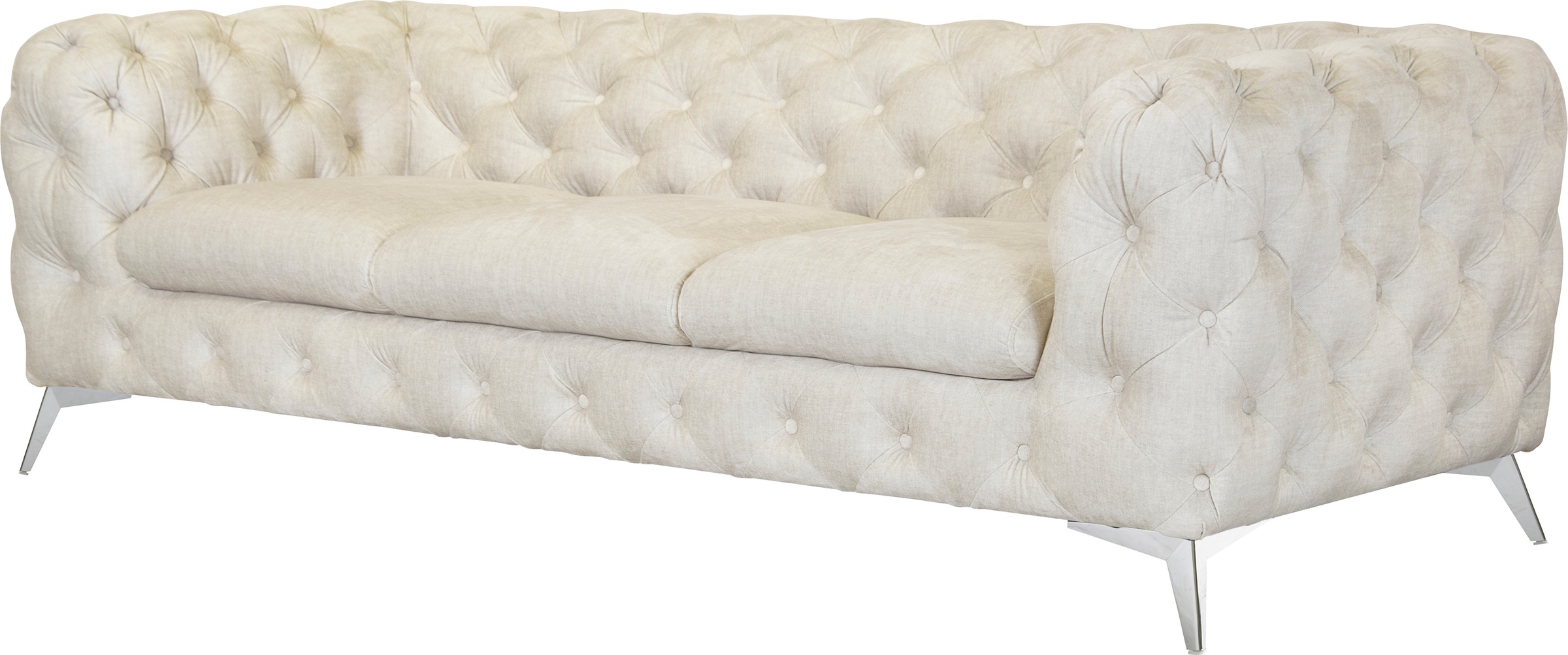 Leonique Chesterfield-Sofa »Glynis«, aufwändige Knopfheftung, moderne Chesterfield Optik, Fußfarbe wählbar