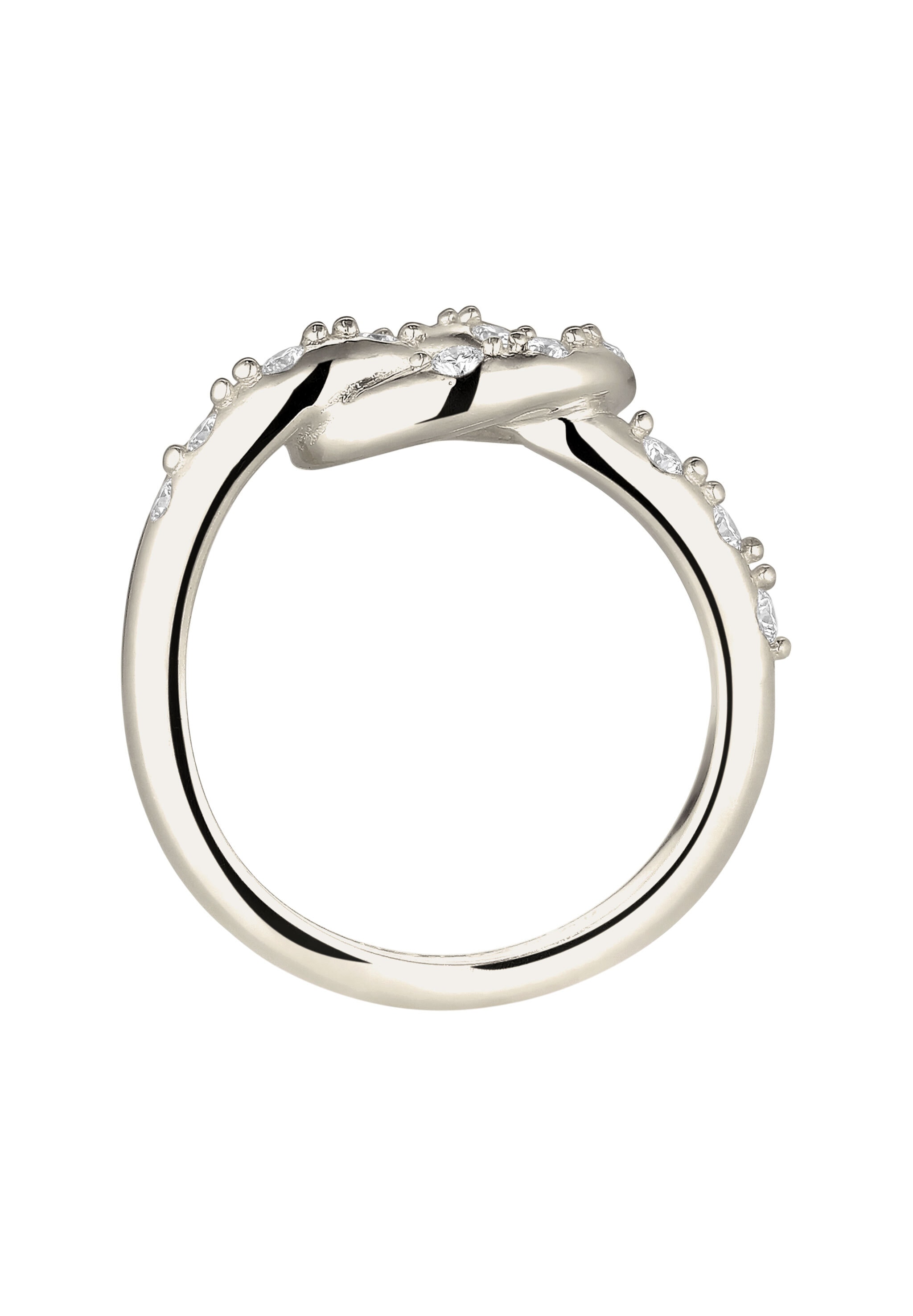 Elli Silberring »Ring Knoten mit Kristallen von Swarovski®925 Sterling Silber«
