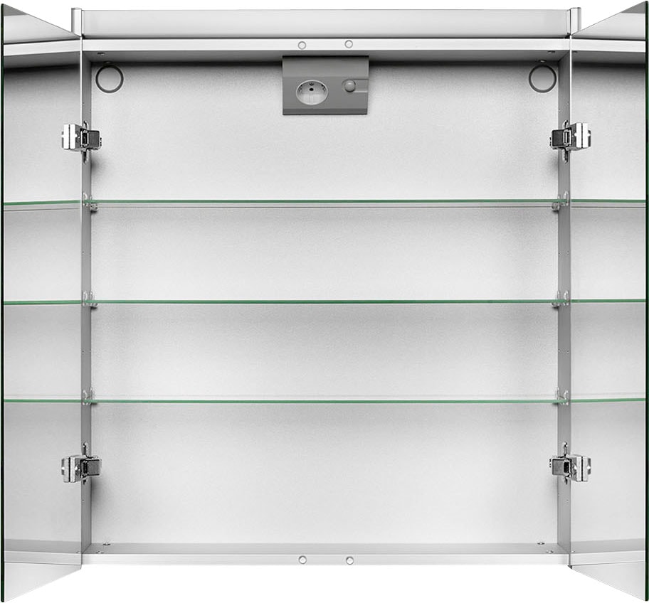 jokey Spiegelschrank »Dekor Alu LED«, Aluminium, 65,4cm breit