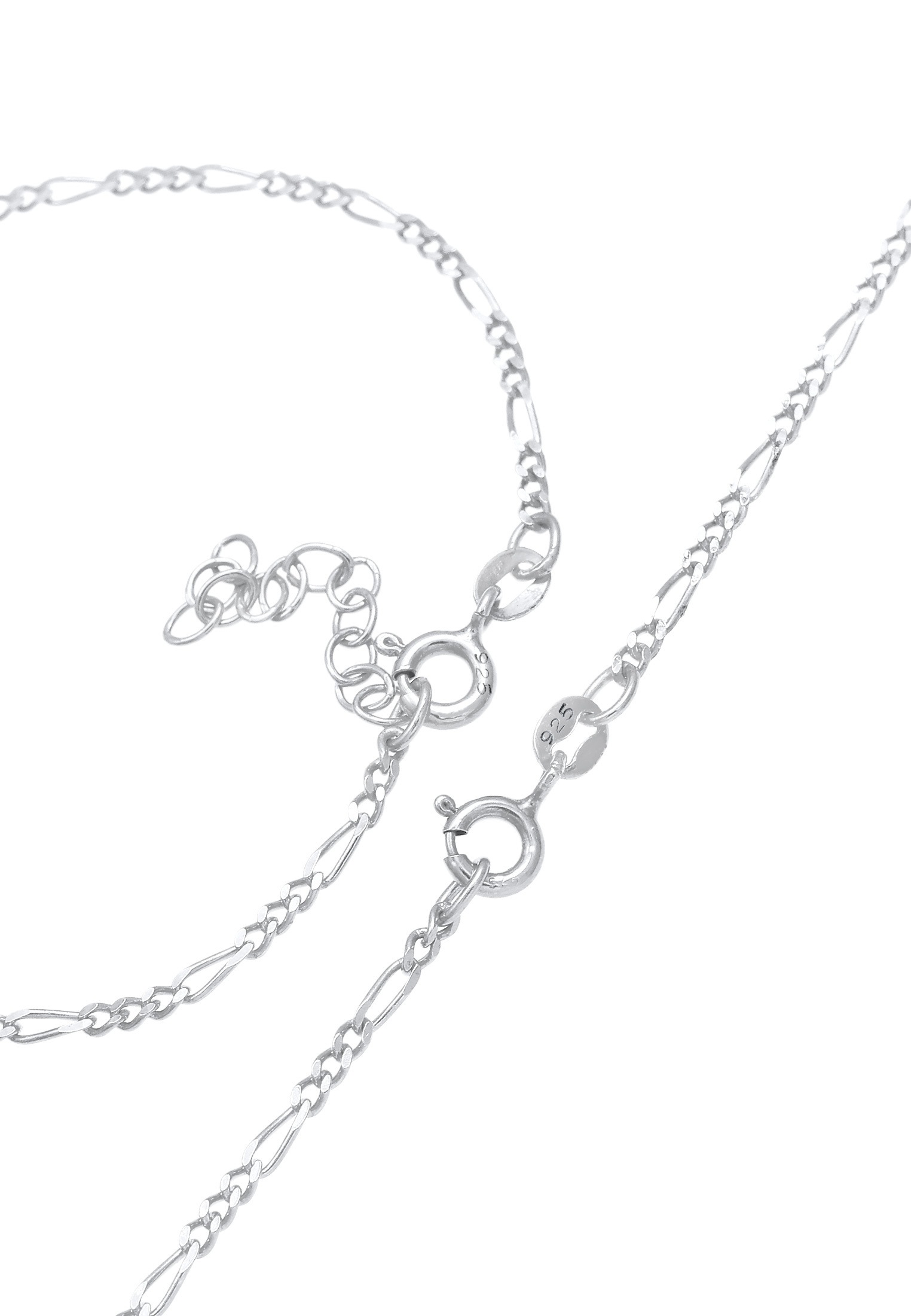 Elli Ohrring und Ketten Set »Schmuckset Figaro Halskette Armband Basic Allround 925 Silber«