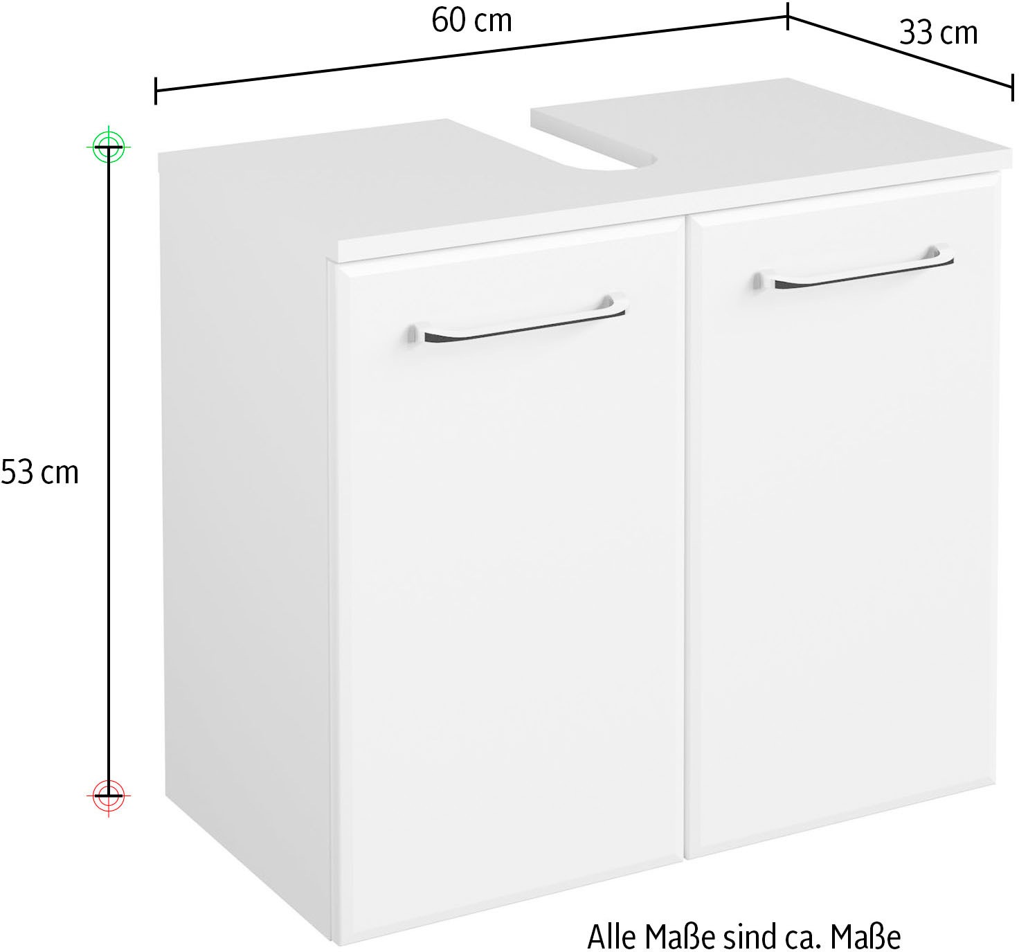 Saphir Badmöbel-Set »Quickset 341 6-teilig, Waschbeckenunterschrank und LED-Spiegelschrank« Set, 6 Stk. tlg.