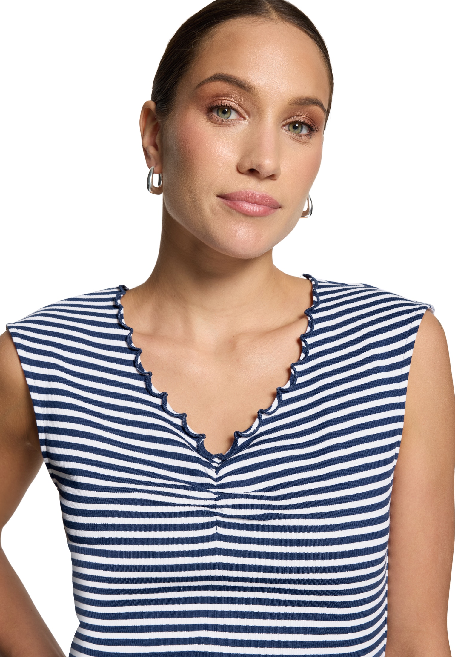 Zero Shirttop »Halbarm-Shirt mit Raffung«