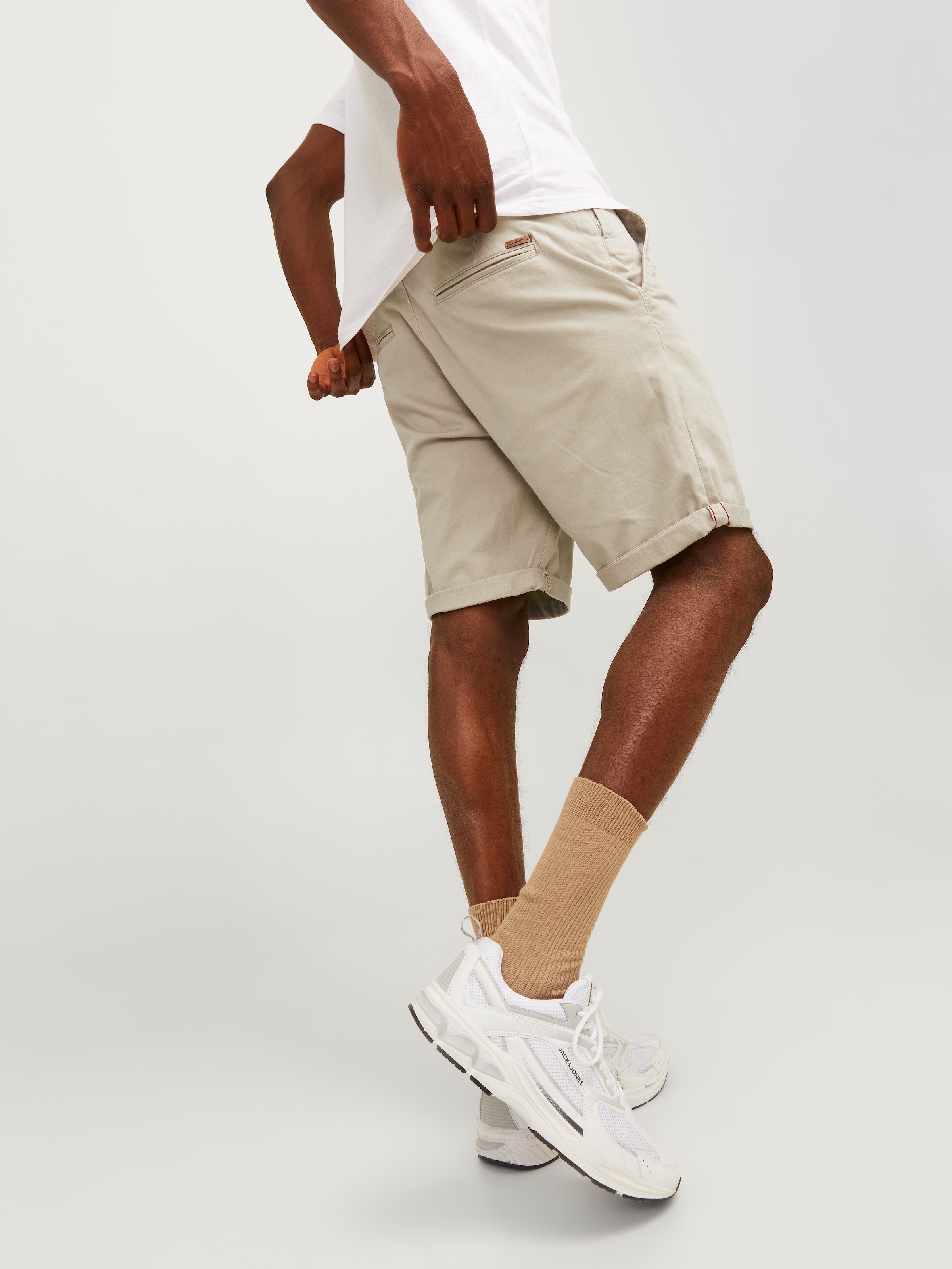 Jack & Jones Chinoshorts »JPSTBOWIE JJSHORTS S«, mit Aufschlag