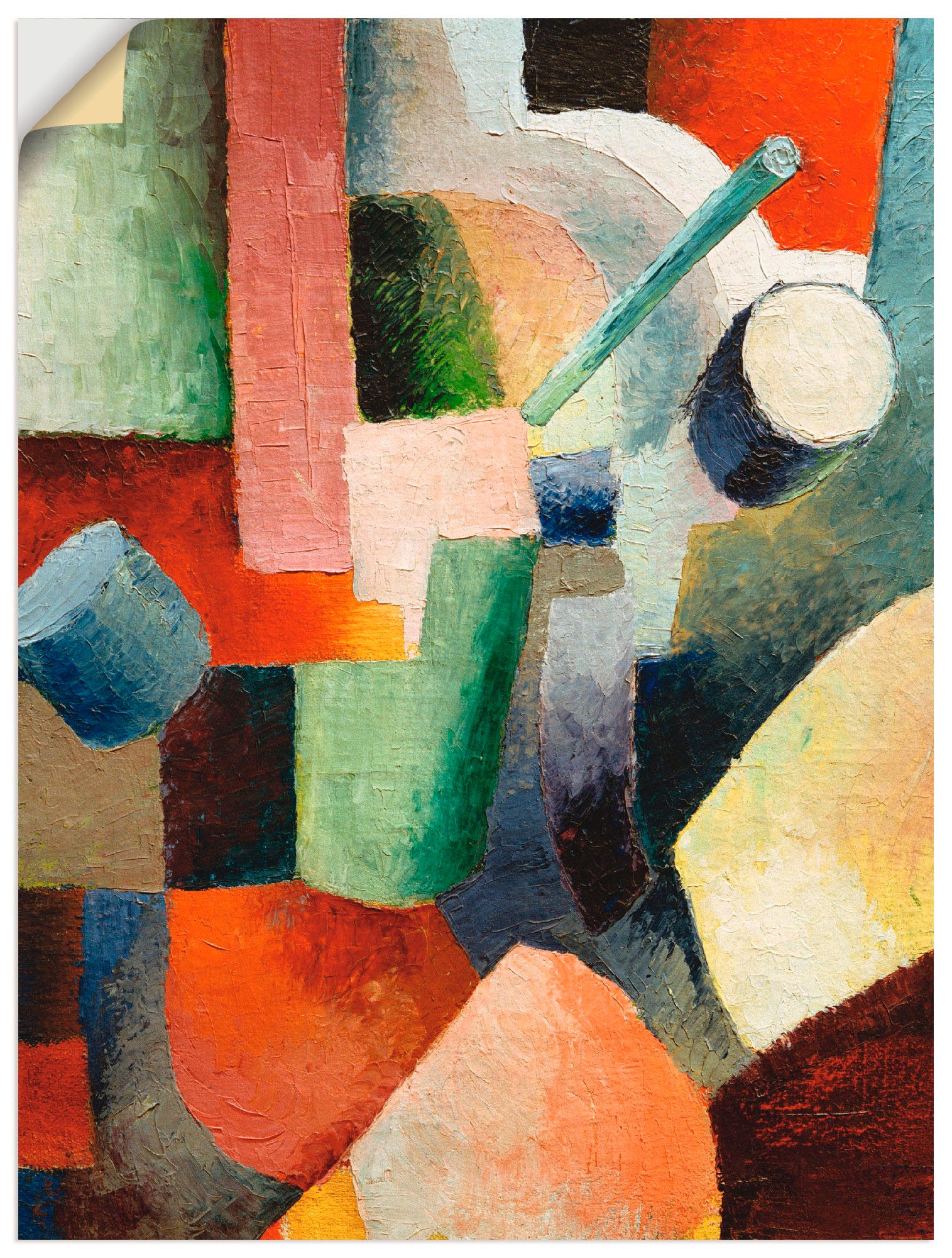 Artland Wandbild »Farbige Formenkomposition«, Muster, (1 St.), in vielen Größen & Produktarten -Leinwandbild, Poster, Wandaufkleber / Wandtattoo auch für Badezimmer geeignet