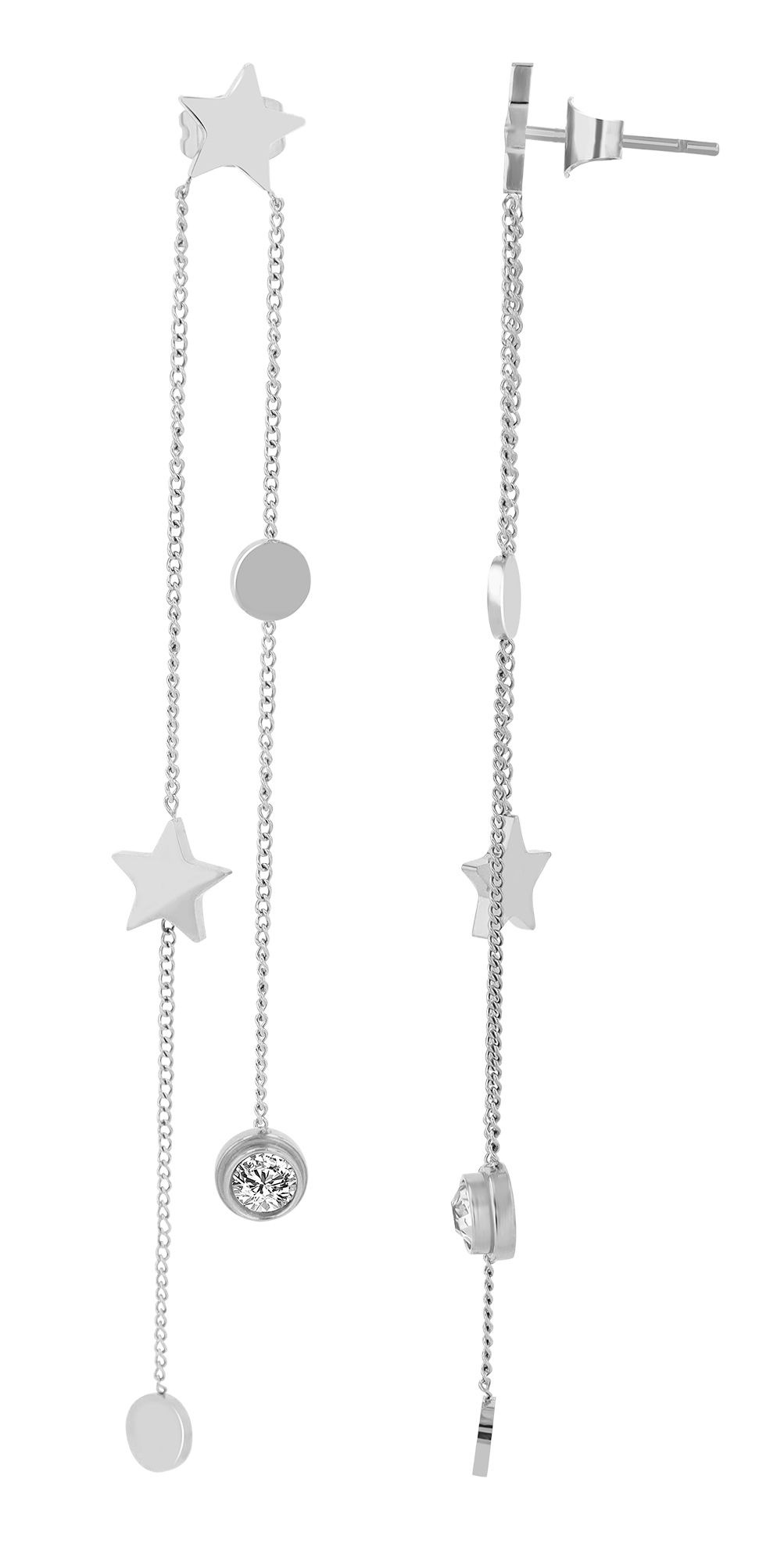 Adelia´s Kettenanhänger »Damen Anhänger ¿ Stern Anhänger aus Edelstahl mit Strass Steinchen«