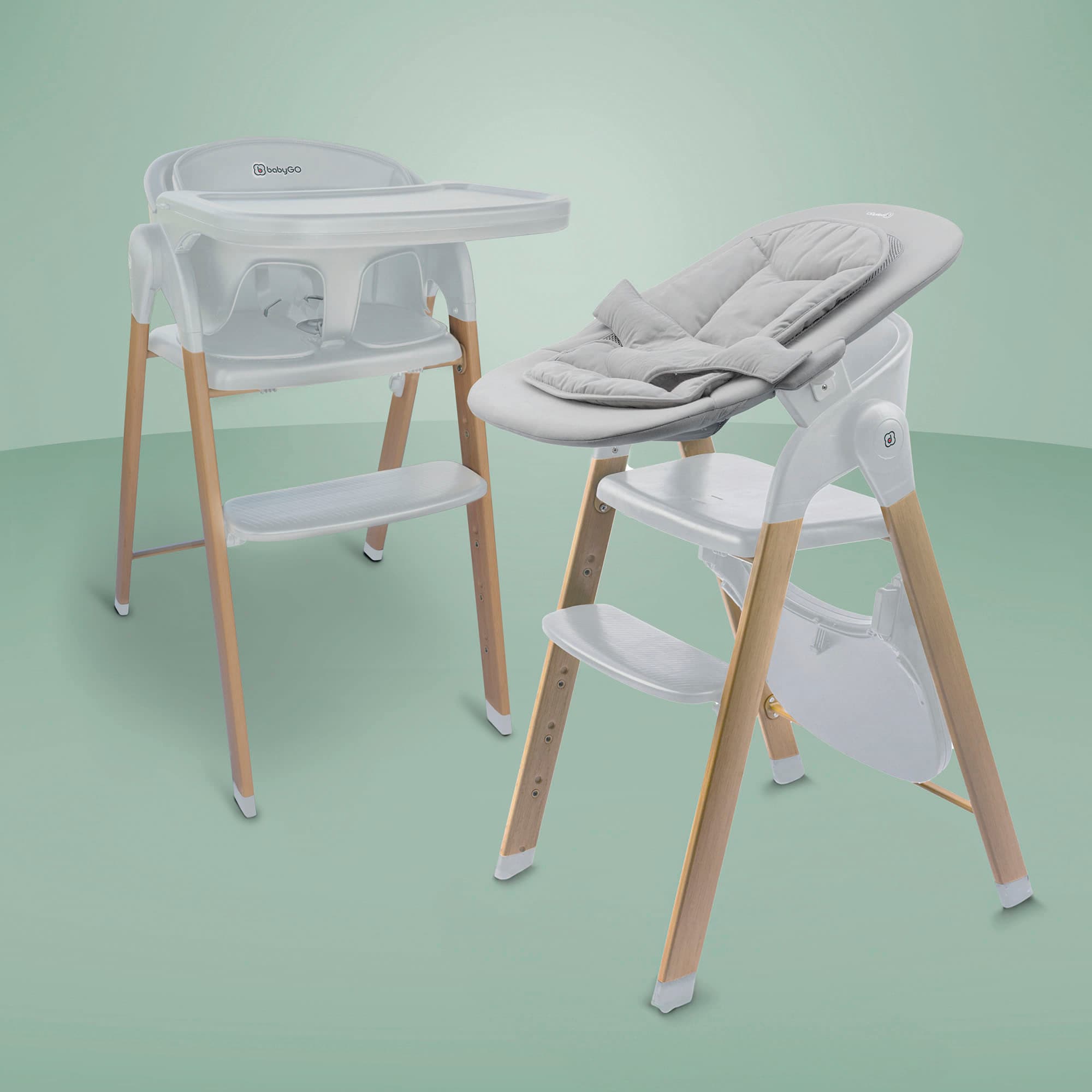 BabyGo Kombihochstuhl »Levels«, inklusive Wippe