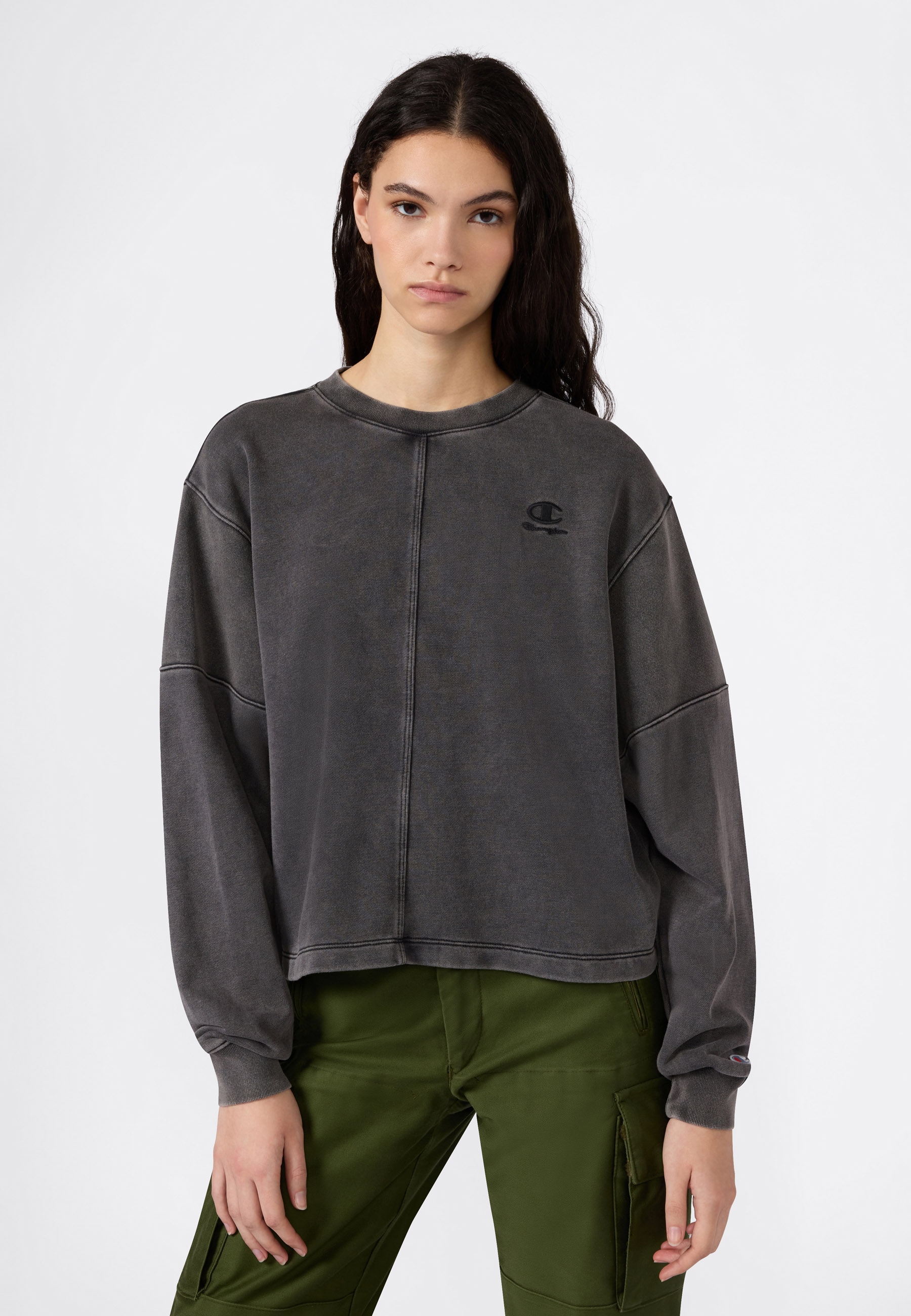Champion Sweatshirt »ICONS WASH loose fit terry crewneck sweatshirt«, für Erwachsene, sportlicher Stil, Rundhalsausschnitt
