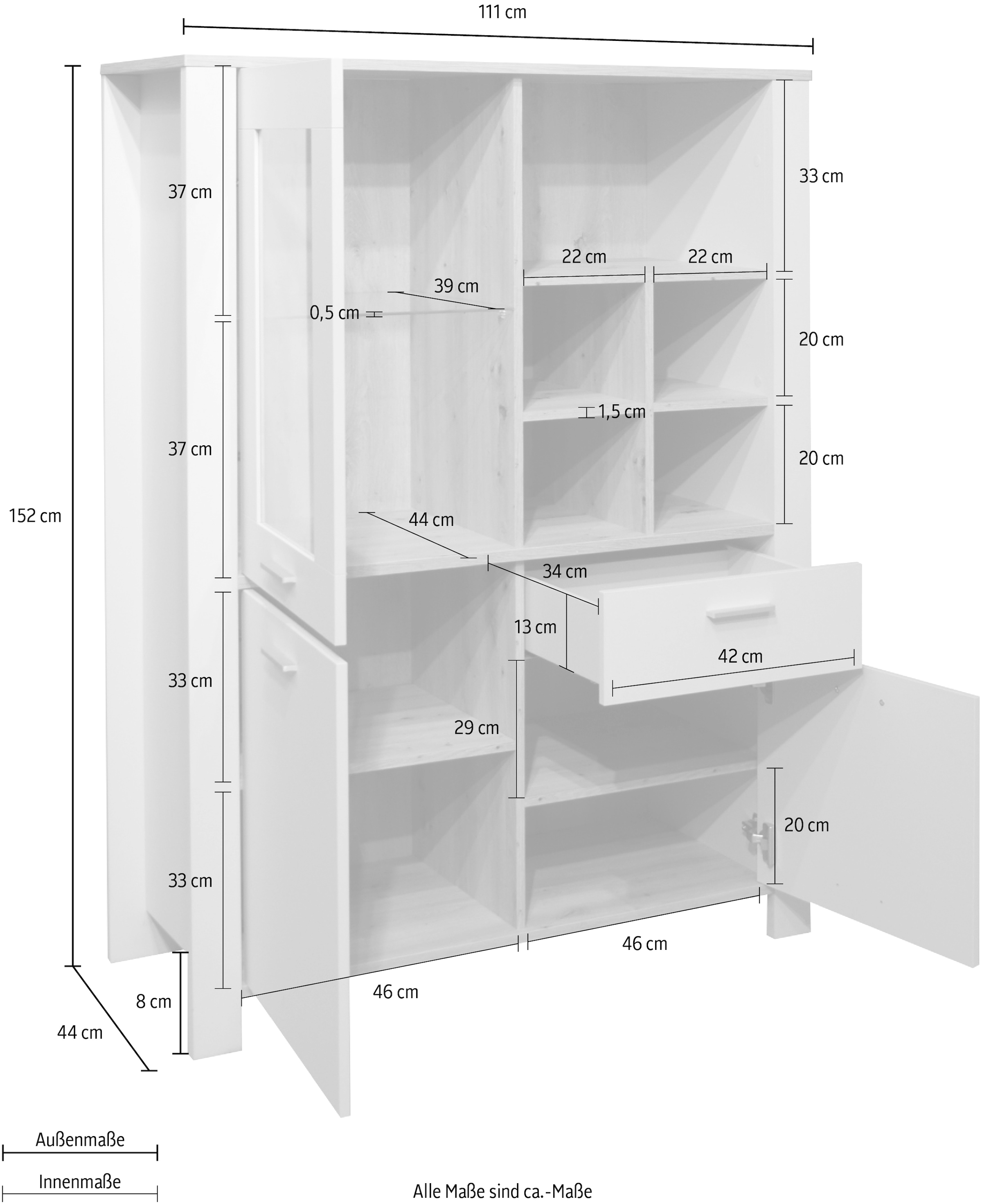 Mäusbacher Hochschrank »Nele«, Breite 111 cm