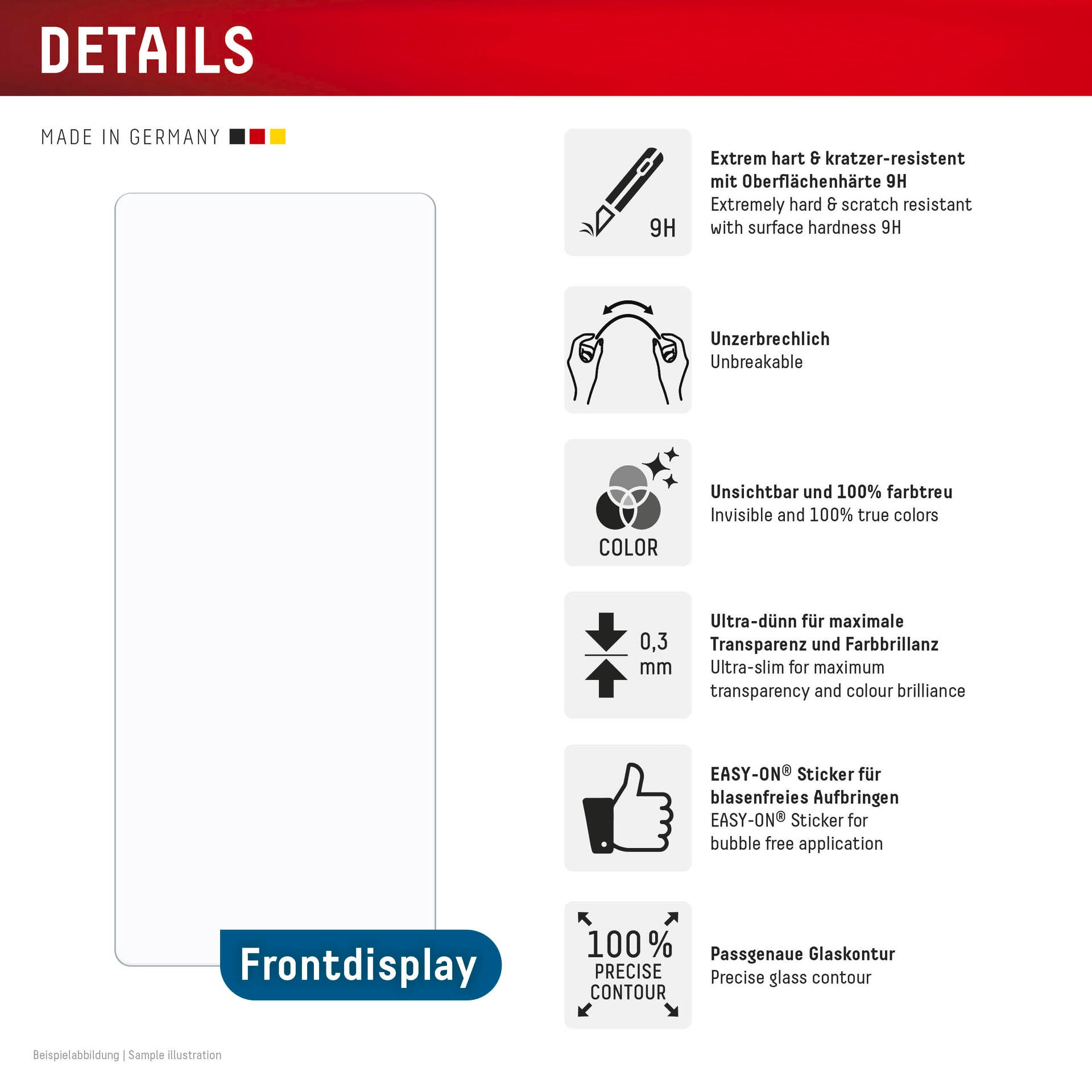 Displayschutzglas »Smart Glass«, Displayschutzfolie, Schutzfolie, Bildschirmschutz,...