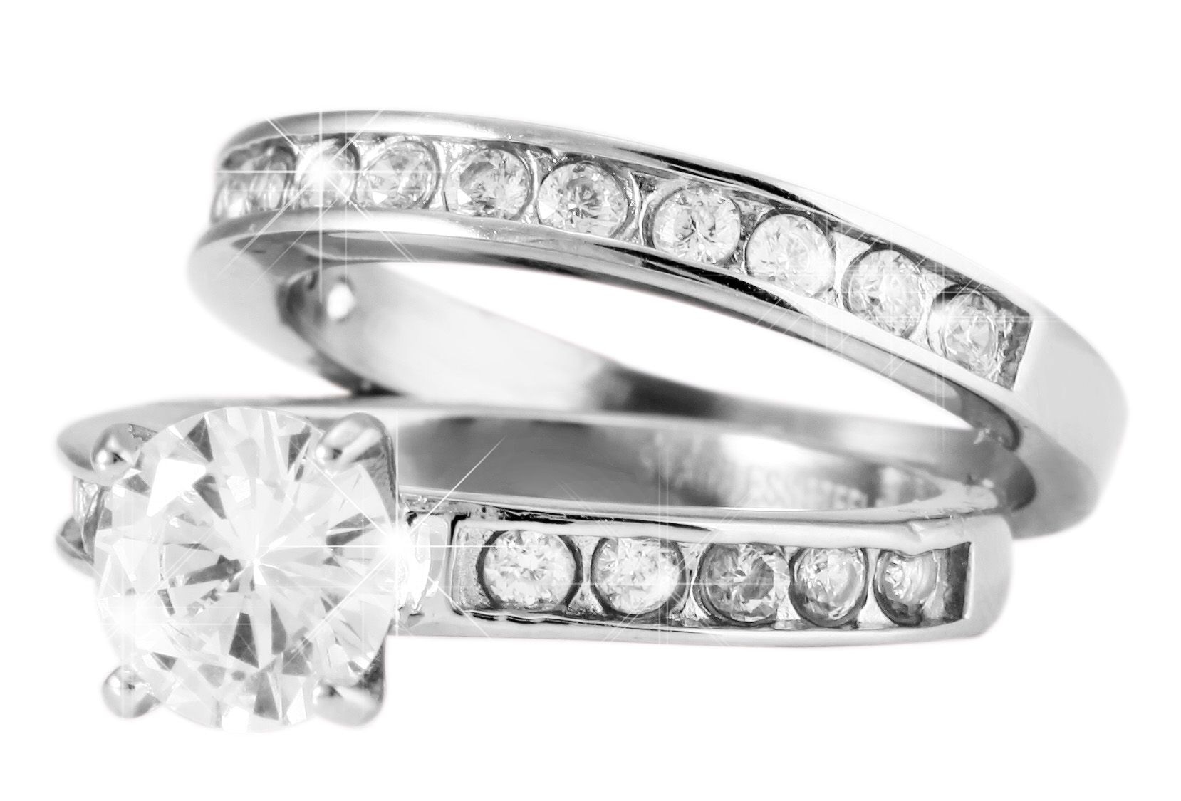 Adelia´s Fingerring »Damen Ring aus Edelstahl mit Zirkonia«