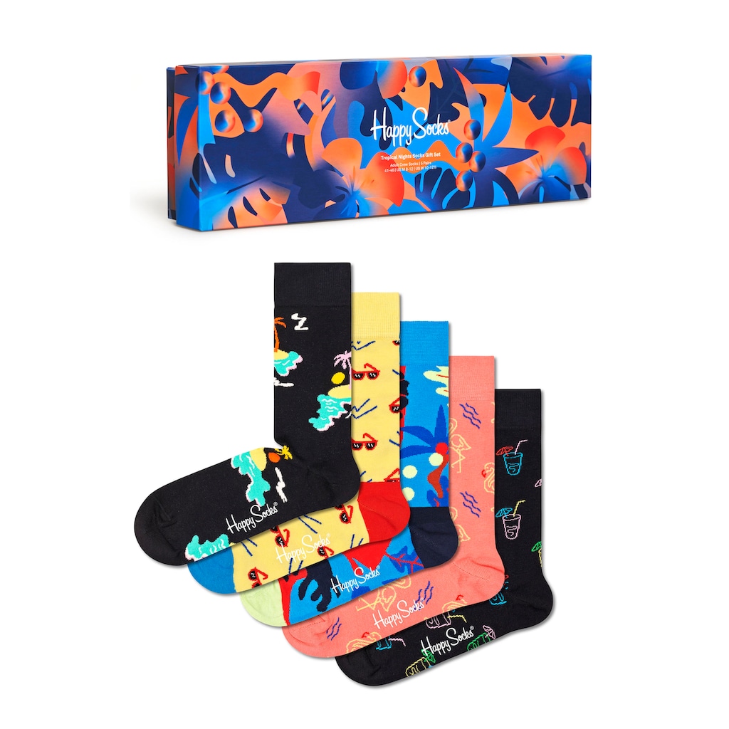 Happy Socks Socken »Tropical Night«, (Box, 5 Paar)