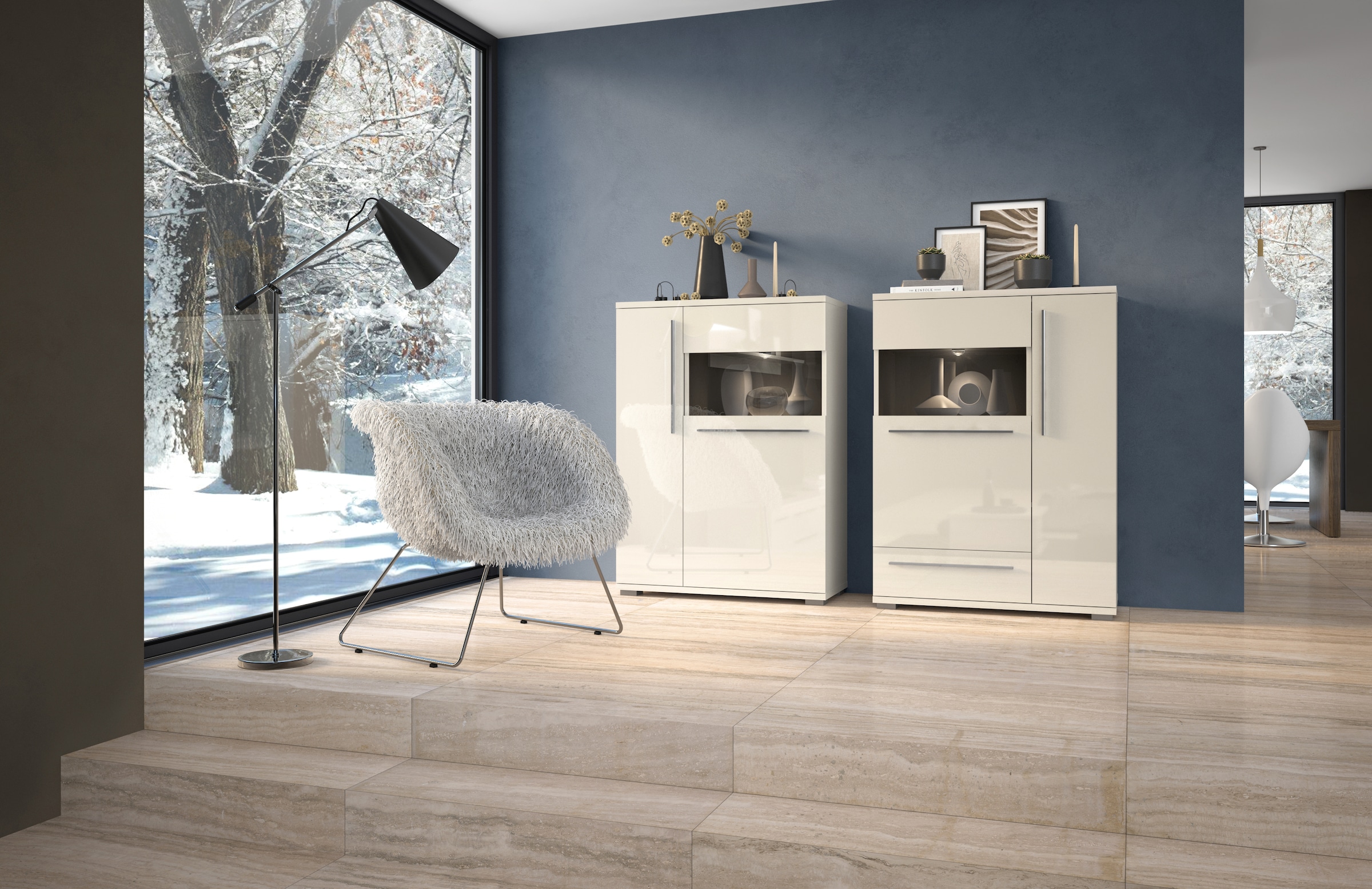 Places of Style Vitrine »Piano«, OTTO im Shop Online Soft-Close UV Funktion lackiert
