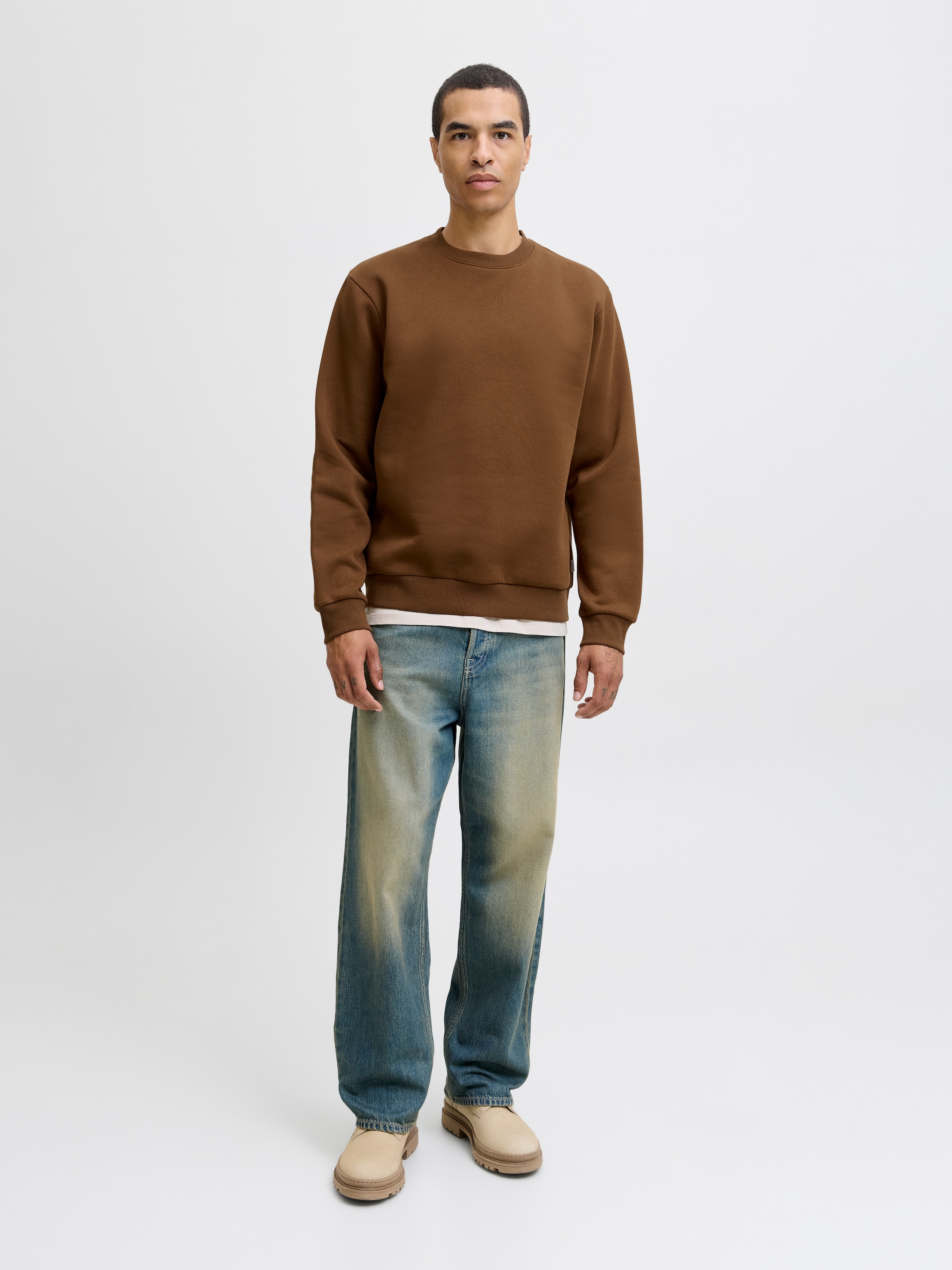 Jack & Jones Sweatshirt »JJEBRADLEY mit Rippbündchen für Alltag und Freizeit«, mit Rippbündchen