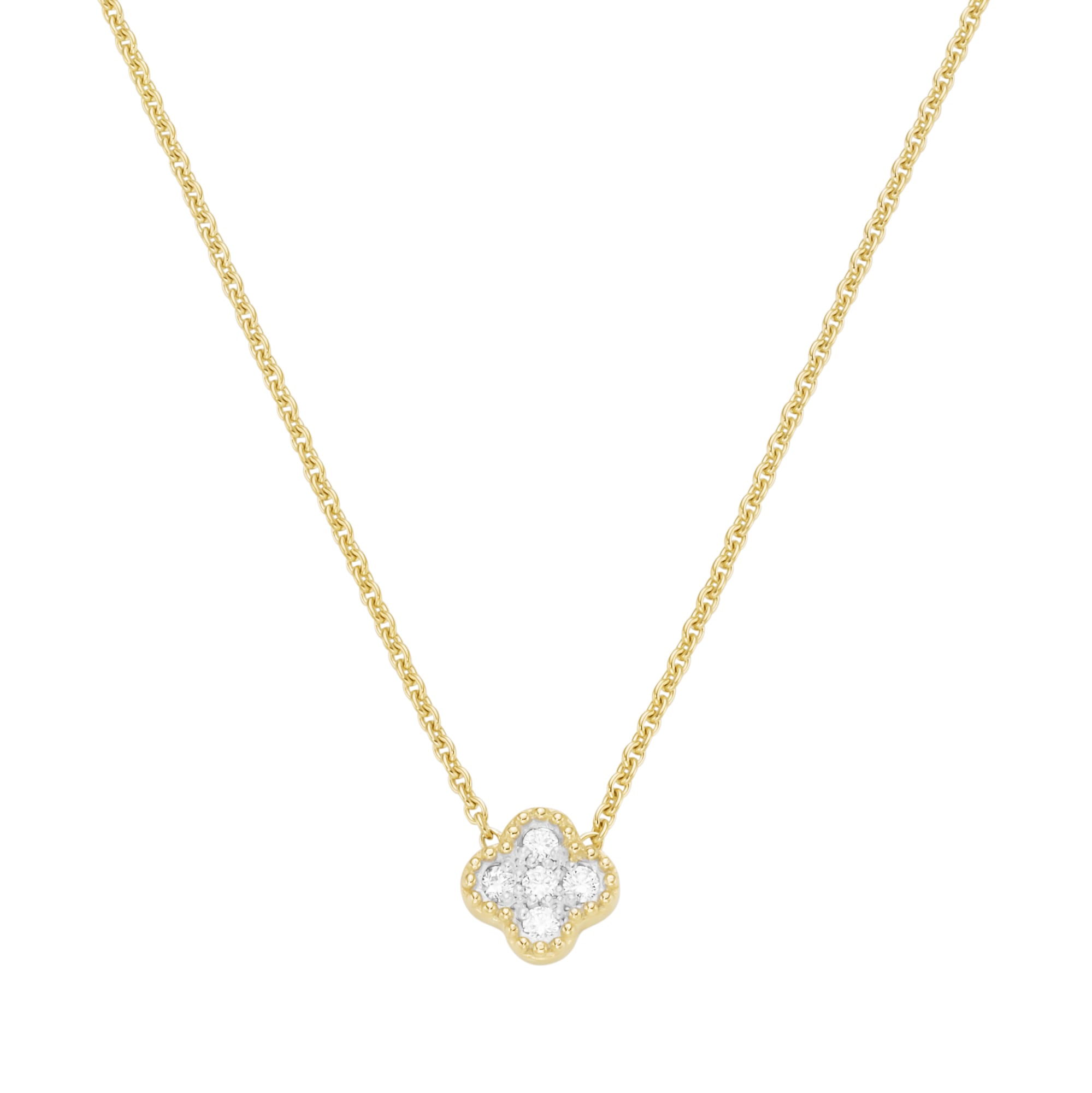 Luigi Merano Collier »Collier Mittelteil Blüte, mit funkelnden Brillanten, Gold 585«