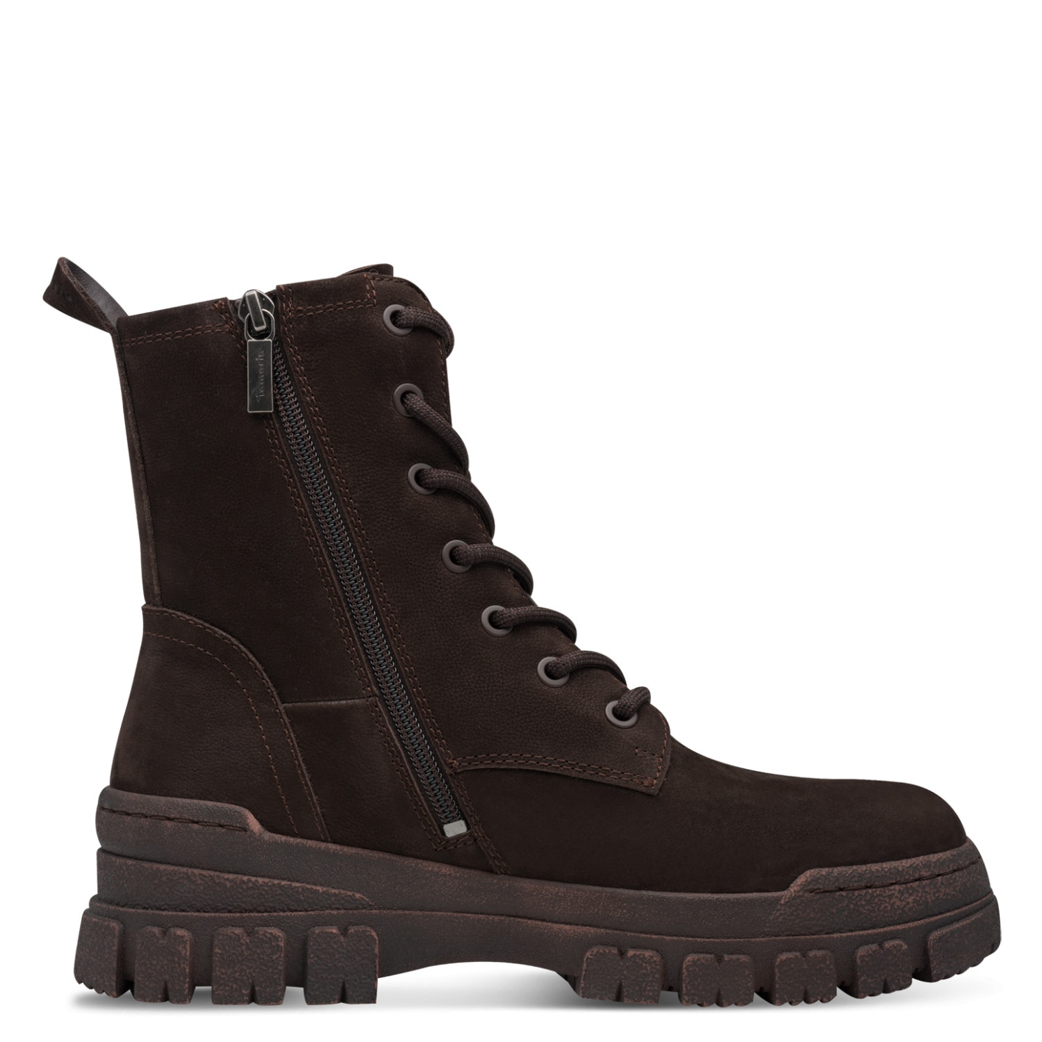 Tamaris Schnürstiefelette  Blockabsatz, Schnürboots mit Anziehlasche