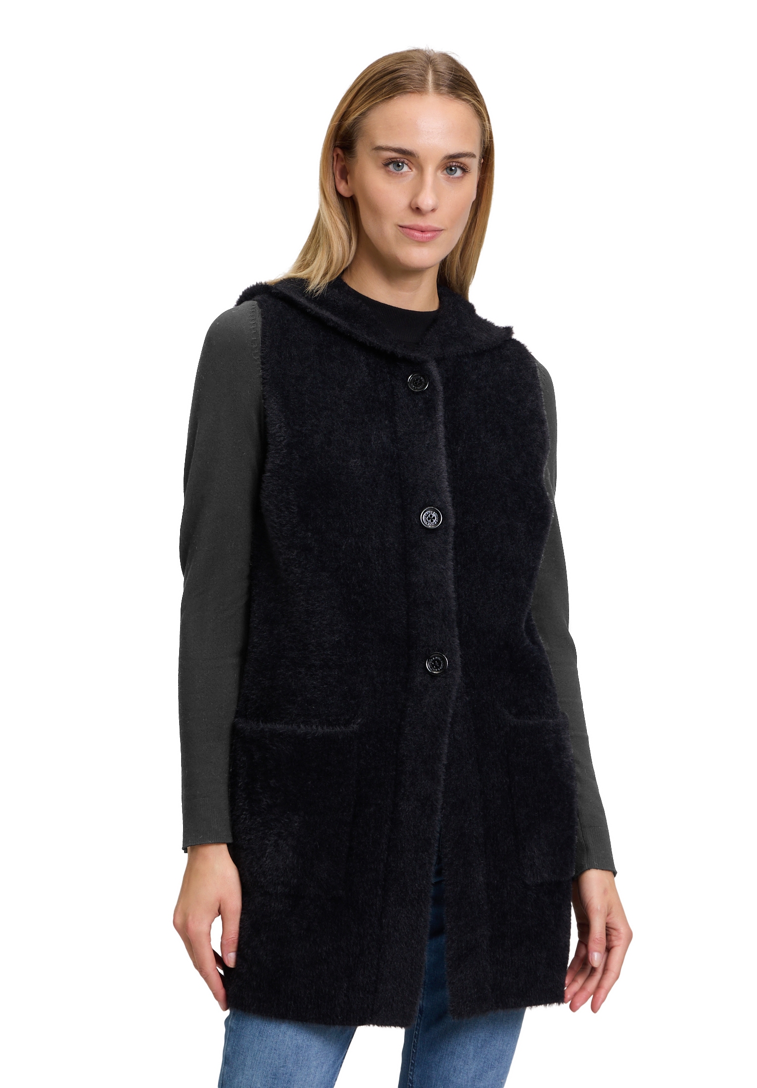 Amber & June Strickjacke »Strickweste mit Kapuze«