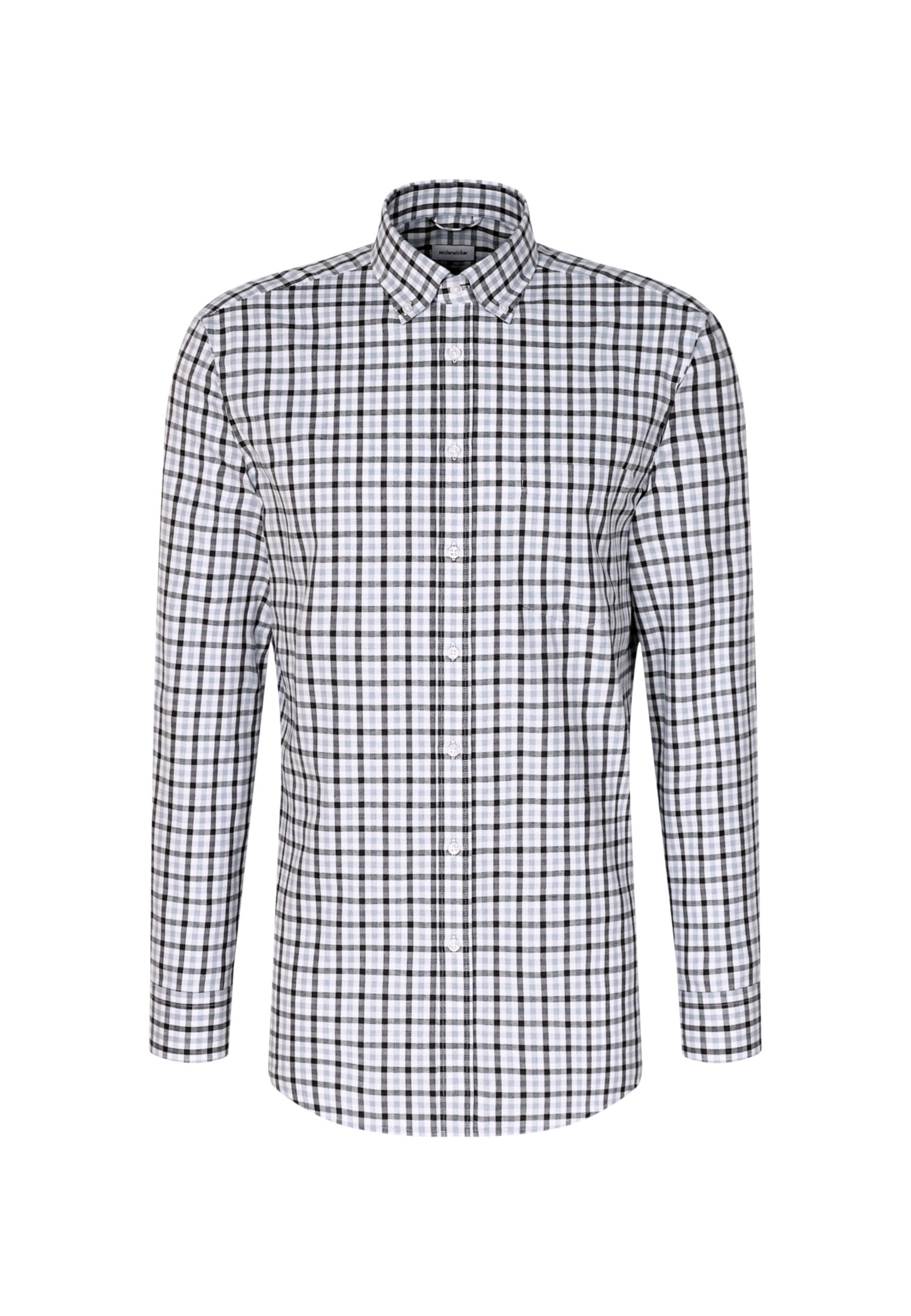 seidensticker Flanellhemd »Regular«, Regular Langarm Button-Down-Kragen Karo