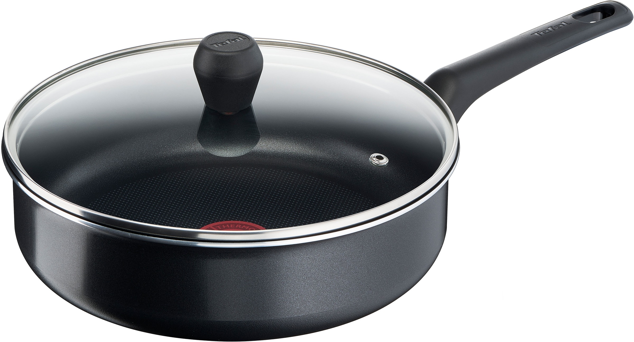 Tefal Schmorpfanne »Easy Cook & Clean Schmorpfanne«, Aluminium, (1 tlg.), Titanium Antihaftbeschichtung, Thermo-Signal-Temperaturanzeiger