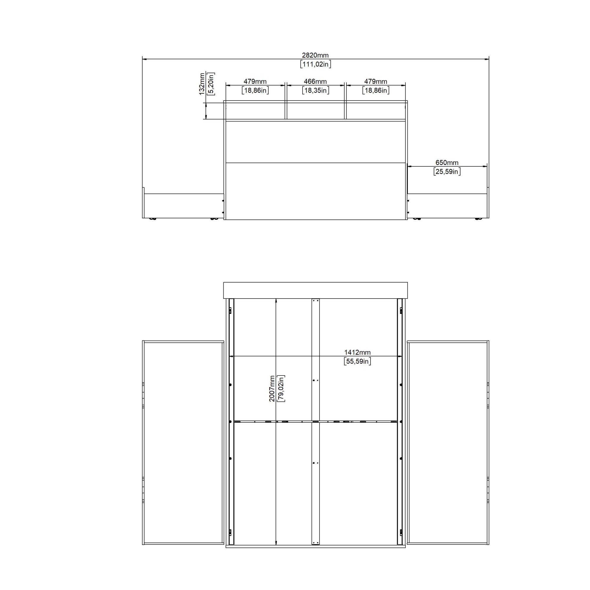 andas Stauraumbett »Ikast Bett, Bettgestell, Stauraum, Aufbewahrung,«, Liegefläche 140x200 cm, 2 Schubladen