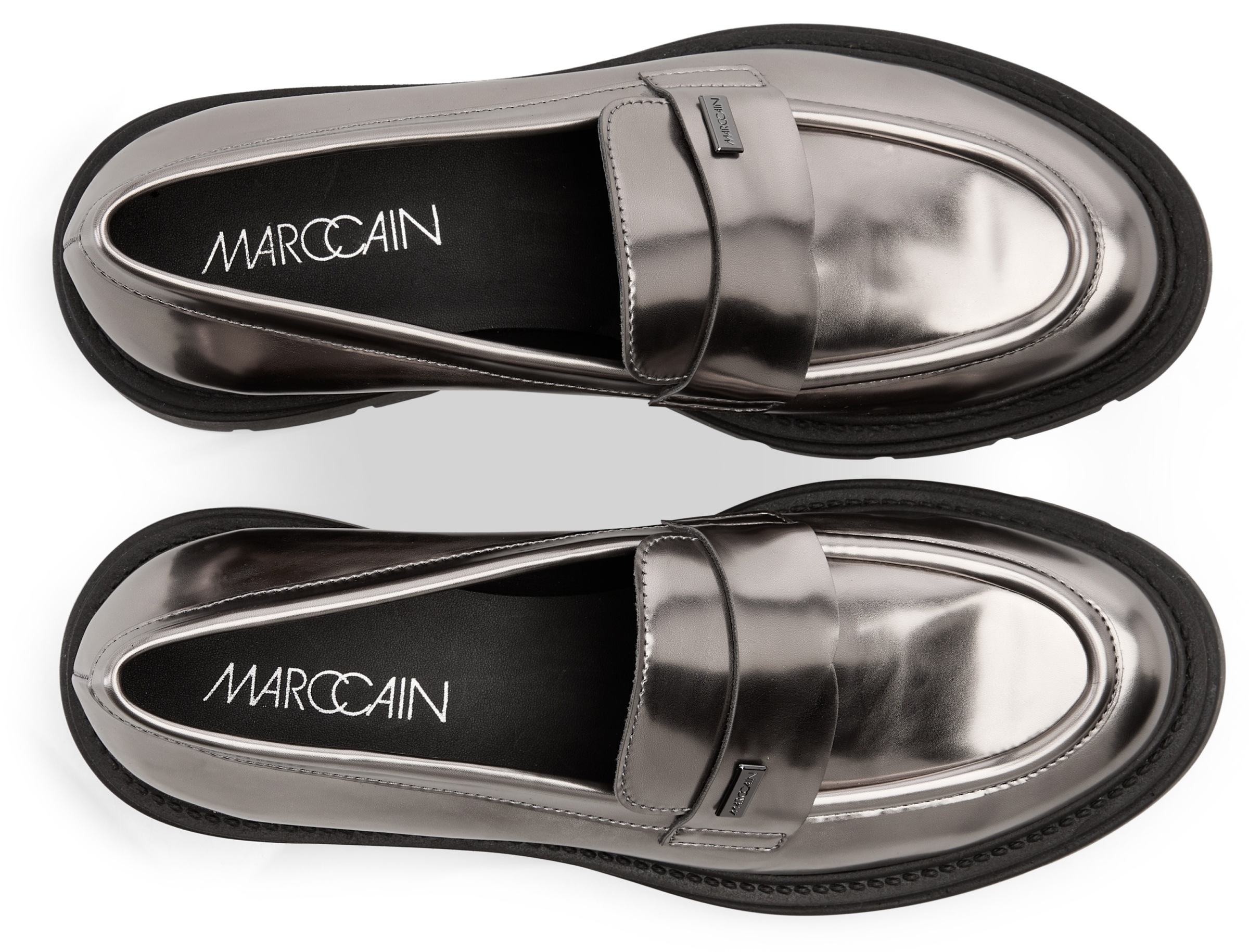 Marc Cain Loafer »Noble Neutrals«, Chunky Slipper, Plateauschuh mit Blockabsatz