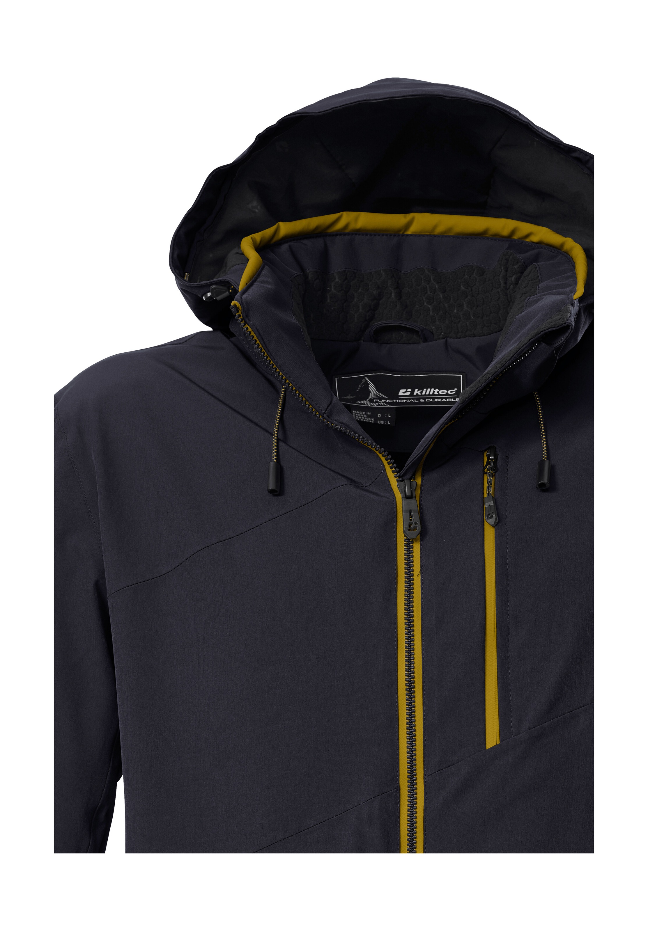 Killtec Skijacke »KSW 24 MN SKI JCKT«, Atmungsaktive, wasser- u. winddichte Funktionsjacke, abnehmbare Kapuze