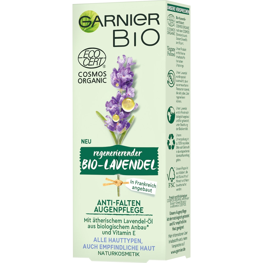 GARNIER Augencreme »Bio Regenerierender Lavendel Anti-Falten«