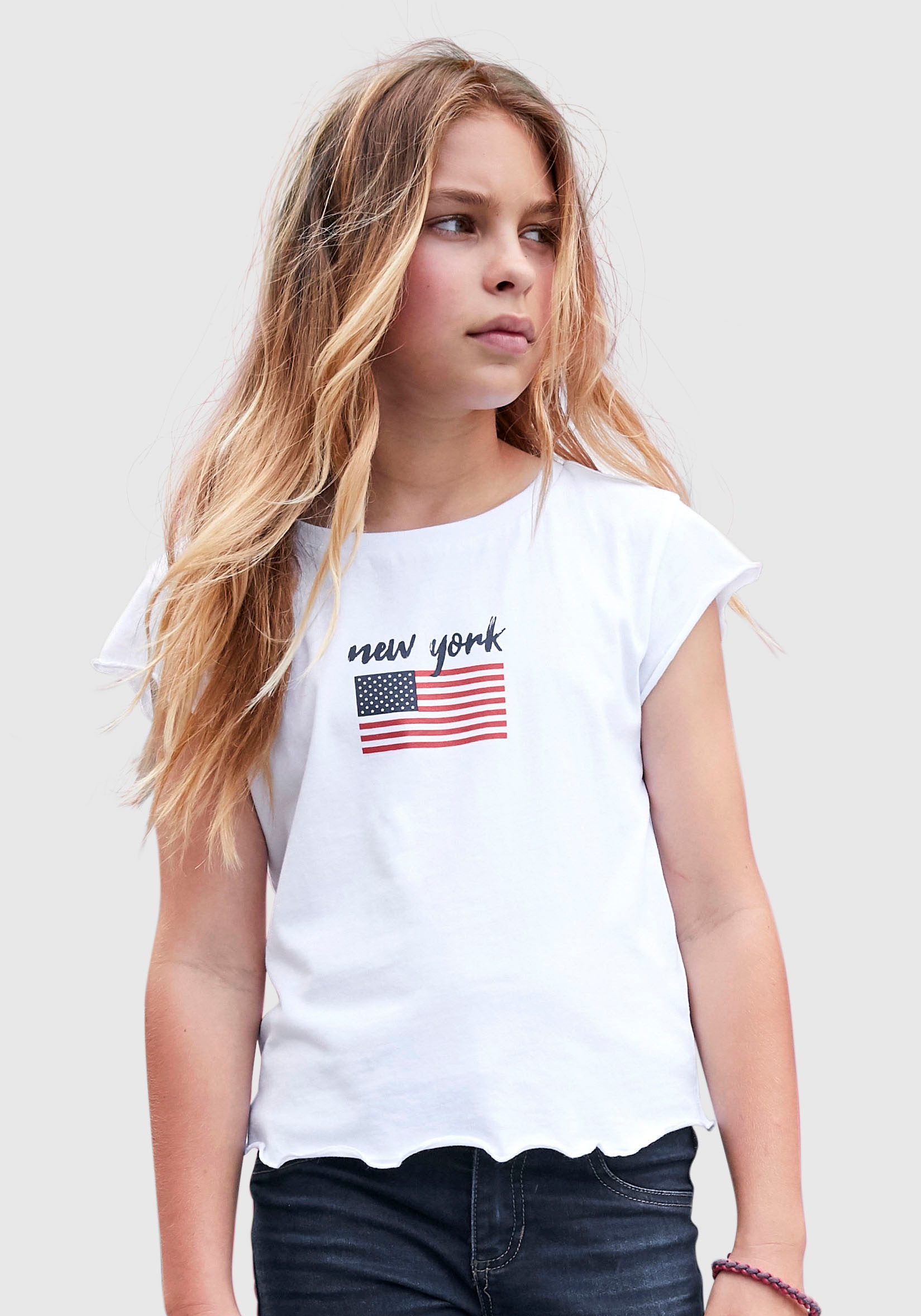 Arizona T-Shirt »New York«, in kurzer Form