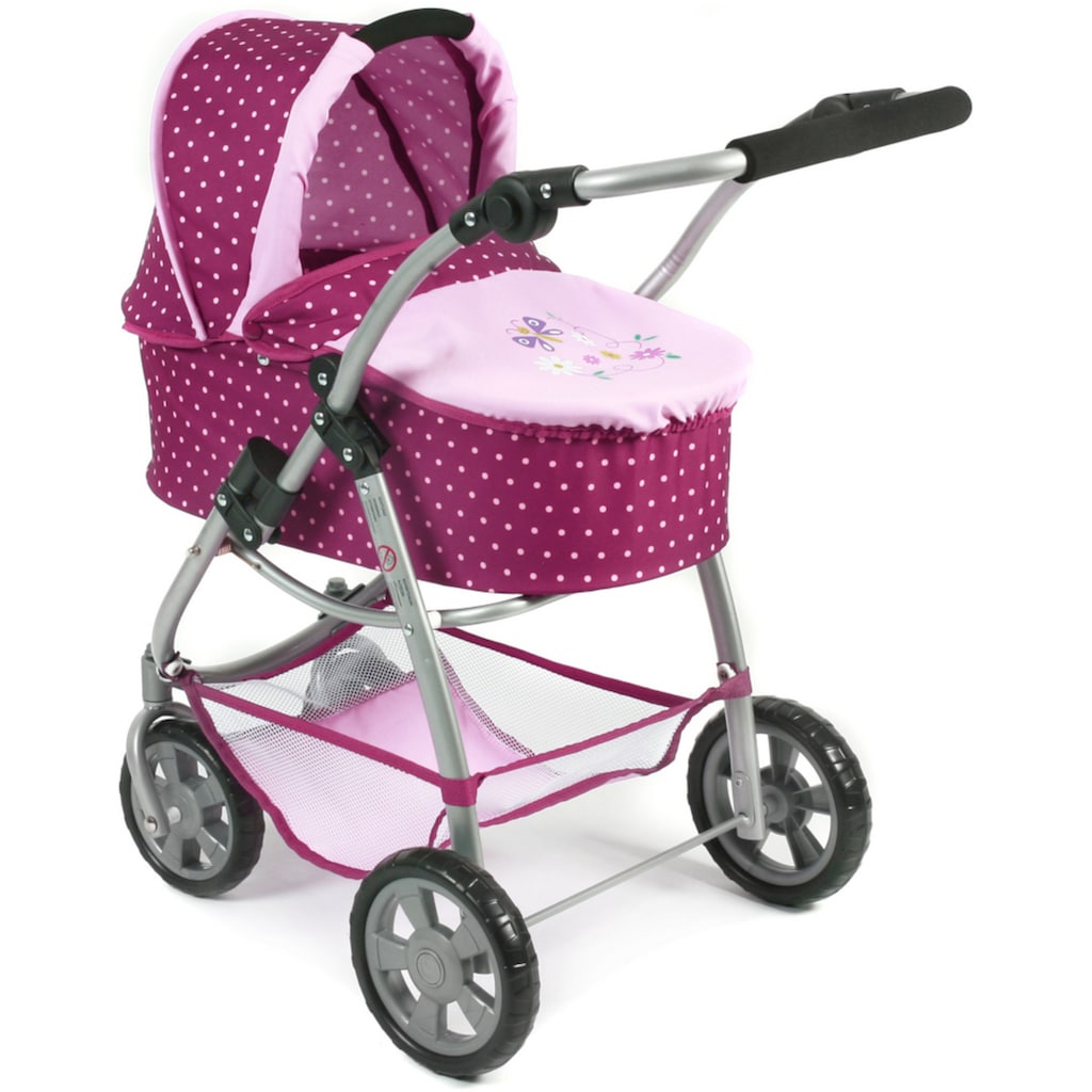 CHIC2000 Kombi-Puppenwagen »Emotion All In 3in1, Brombeere«, inkl. Babywanne, Babyschale und Sportwagenaufsatz