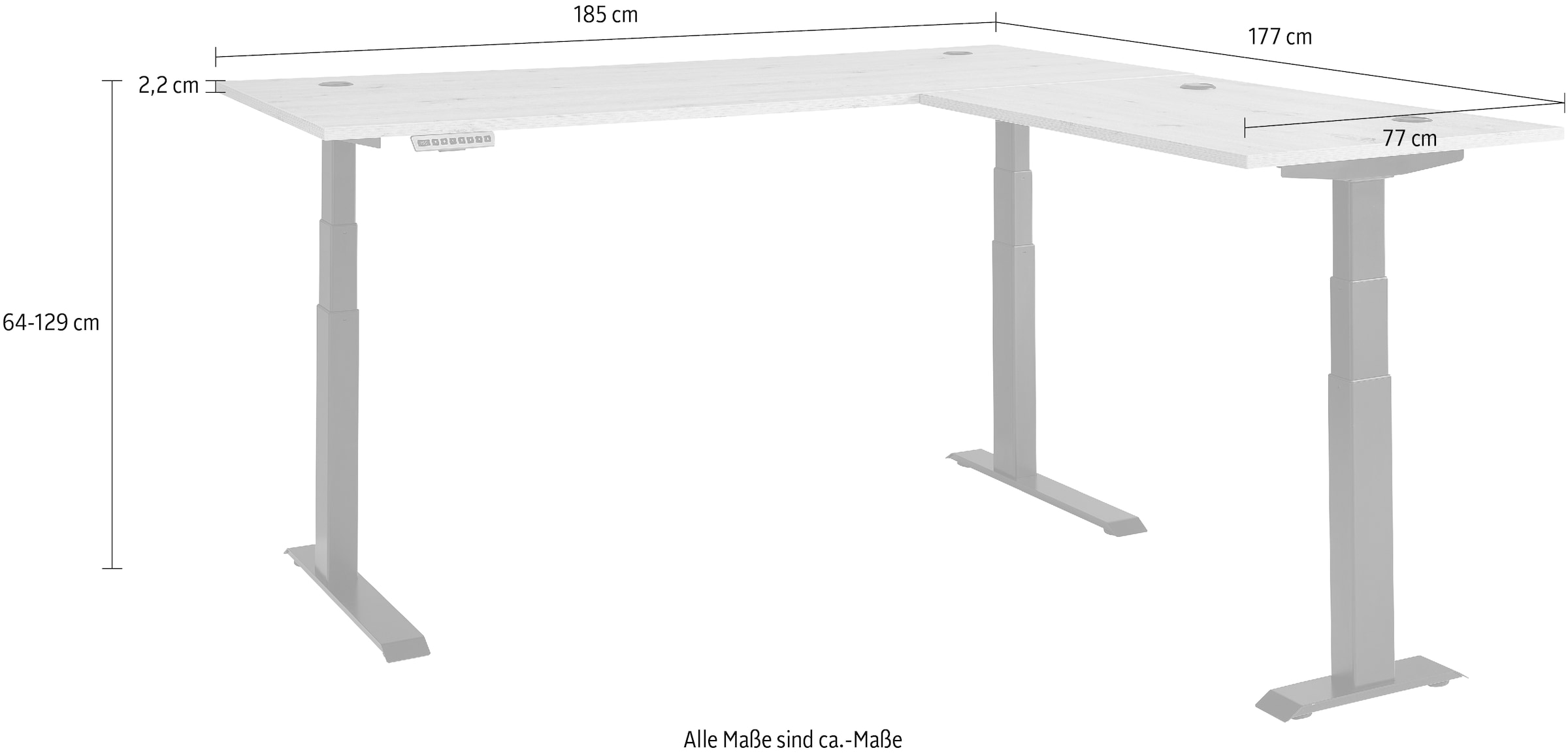 Innostyle Eckschreibtisch, (1 St.)